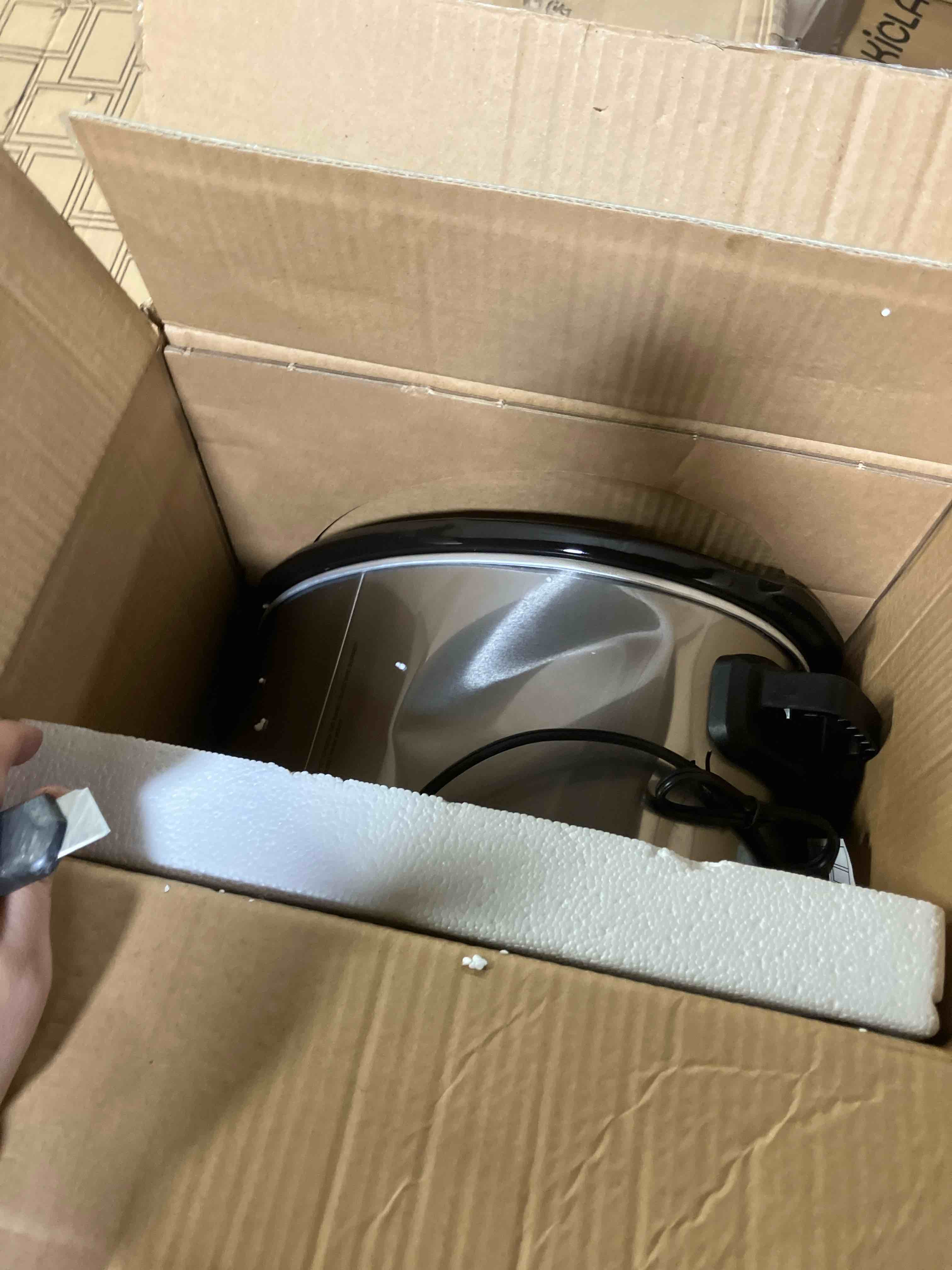 Condition photo showing As Is for Hamilton Beach 6 qt Versatile Slow Cooker-Crock Silver