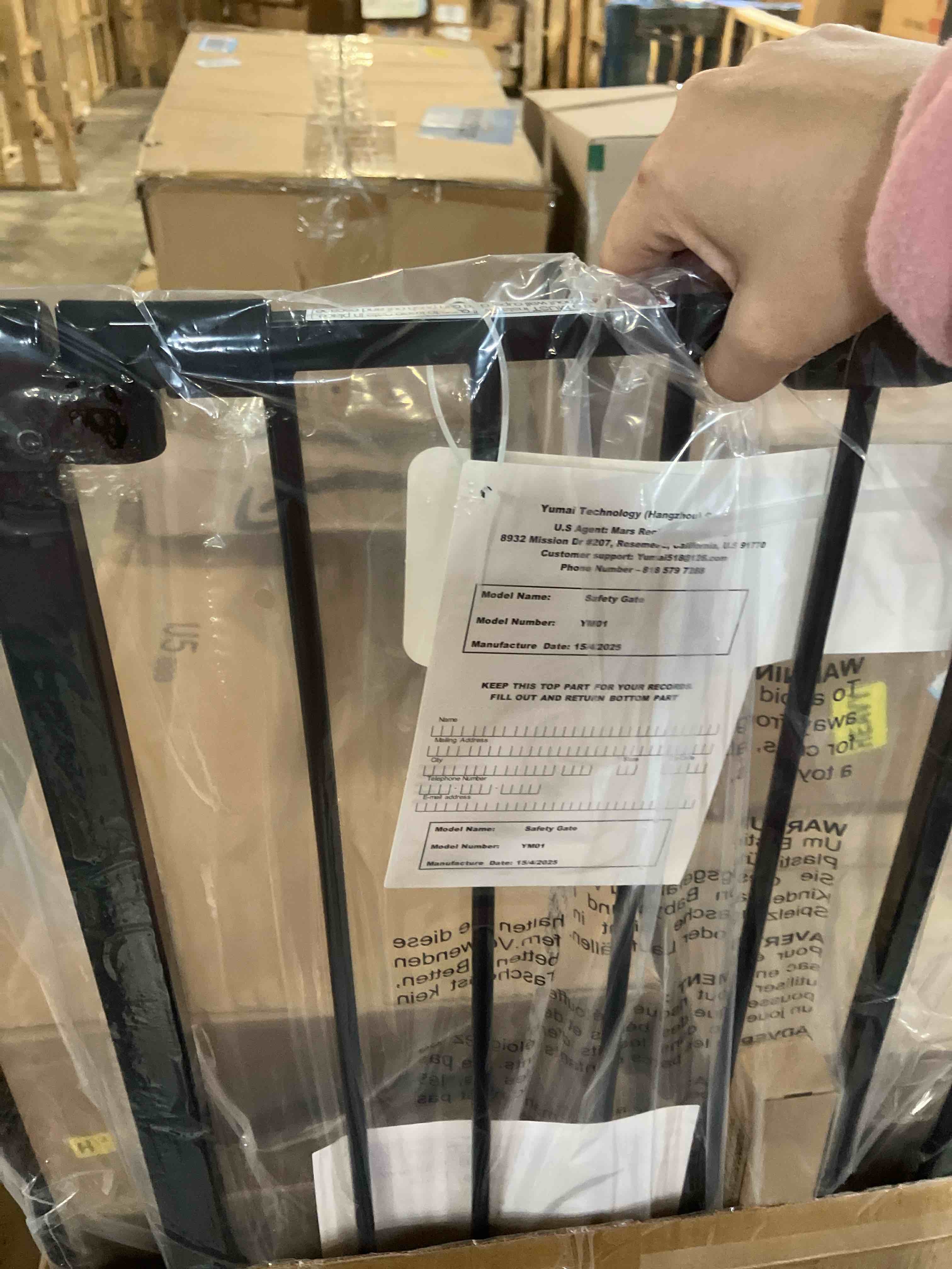 Condition photo showing New/Like New for Narrow Baby Gates for Stairs Doorways Auto Close Tension Black Metal Child Pet Safety Gates with Pressure Mount 24-29 Inch Wide 24-29 Inch Black