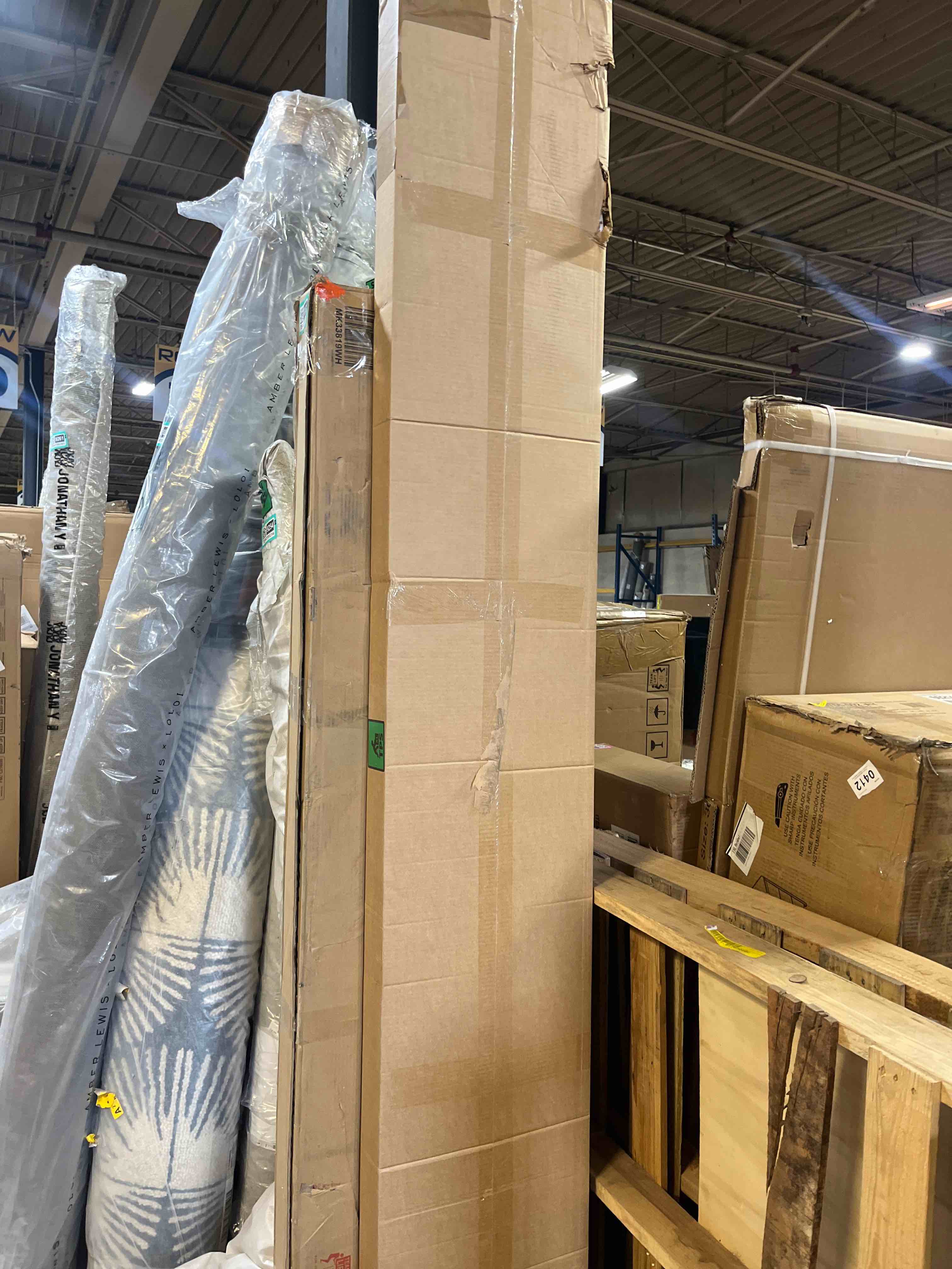 Condition photo showing New/Like New for NeatiEase Wood Panels for Wall, 4-Piece 96" x 12.6" Soundproof Wood Slat Wall Panel for Interior Wall Decor Noise Cancelling, Acoustic Wall Panels, Sound Absorbing Panel (Teak)