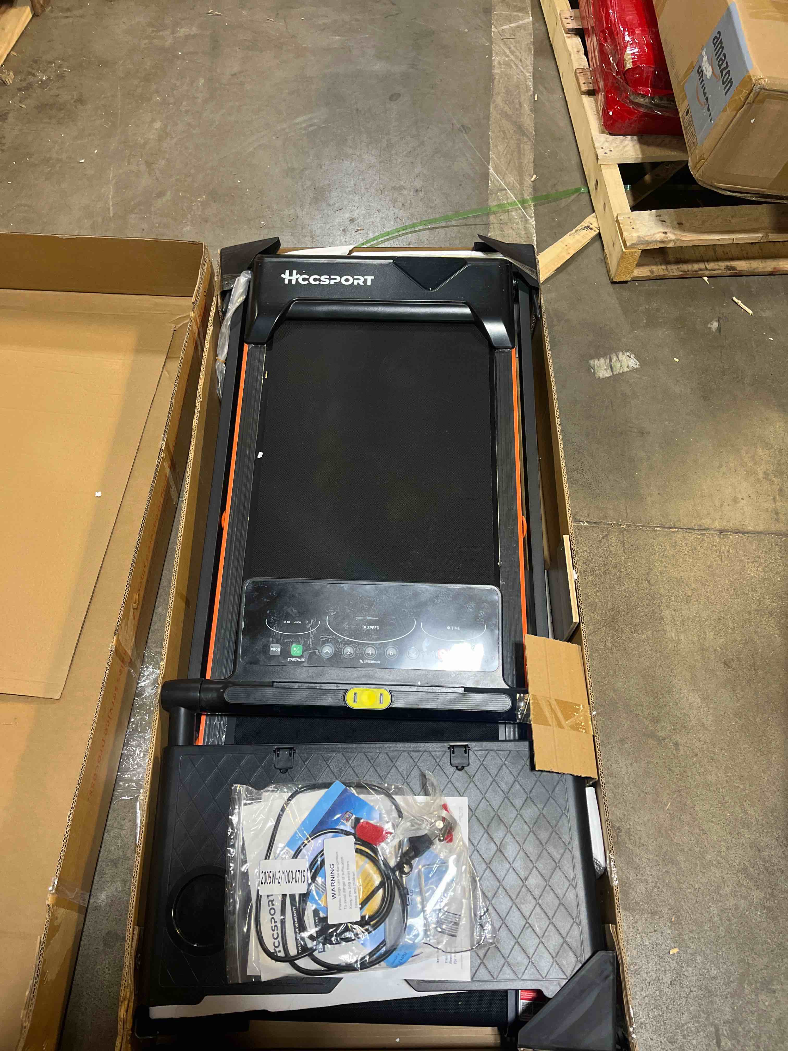 Condition photo showing Good Condition for Treadmill with Incline, 3 in 1 Under Desk Treadmill Walking Pad with Removable Desk Workstation 3.5HP Foldable Compact Walking Treadmills for Home Small Office with Wristband Remote Control