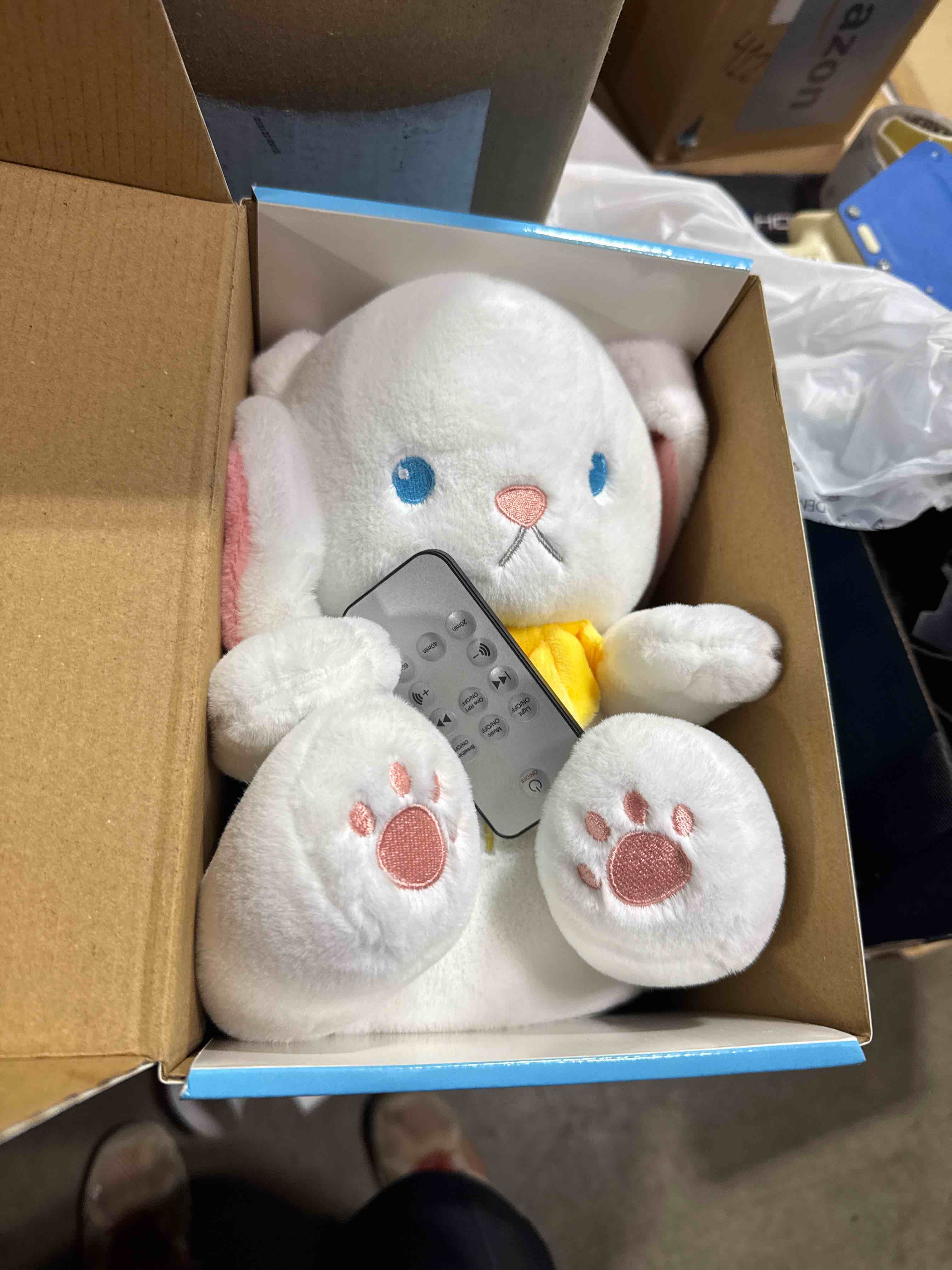 Condition photo showing New/Like New for Musical Rabbit Plush Toy Soft Stuffed Animal Gift Box Set Easter Christmas Gift for Boys and Girls