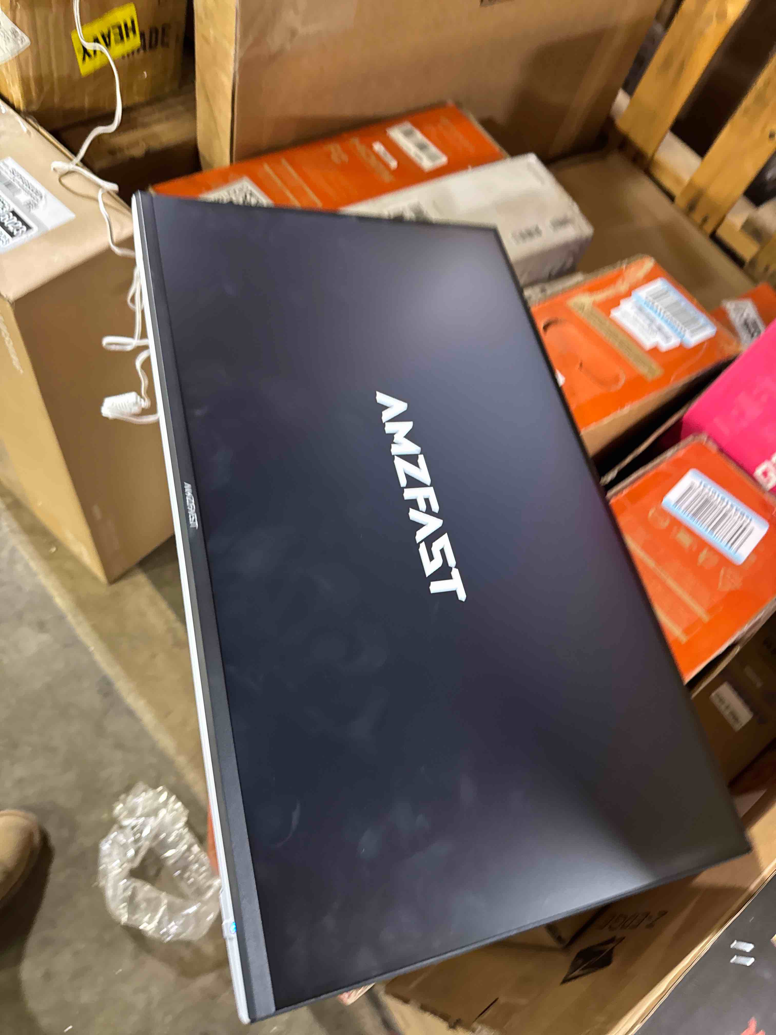Condition photo showing New/Like New for Amzfast 24 Inch Gaming Monitor 200Hz FHD 1080p Fast IPS Computer Monitor, 110% sRGB 1ms HDR Support Adaptive Sync, Eye Care VESA Mount HDMI 2.0 | Display Port 1.4 White Monitor, AMZG24X1W 24 Inch White FHD/200Hz/Fast IPS