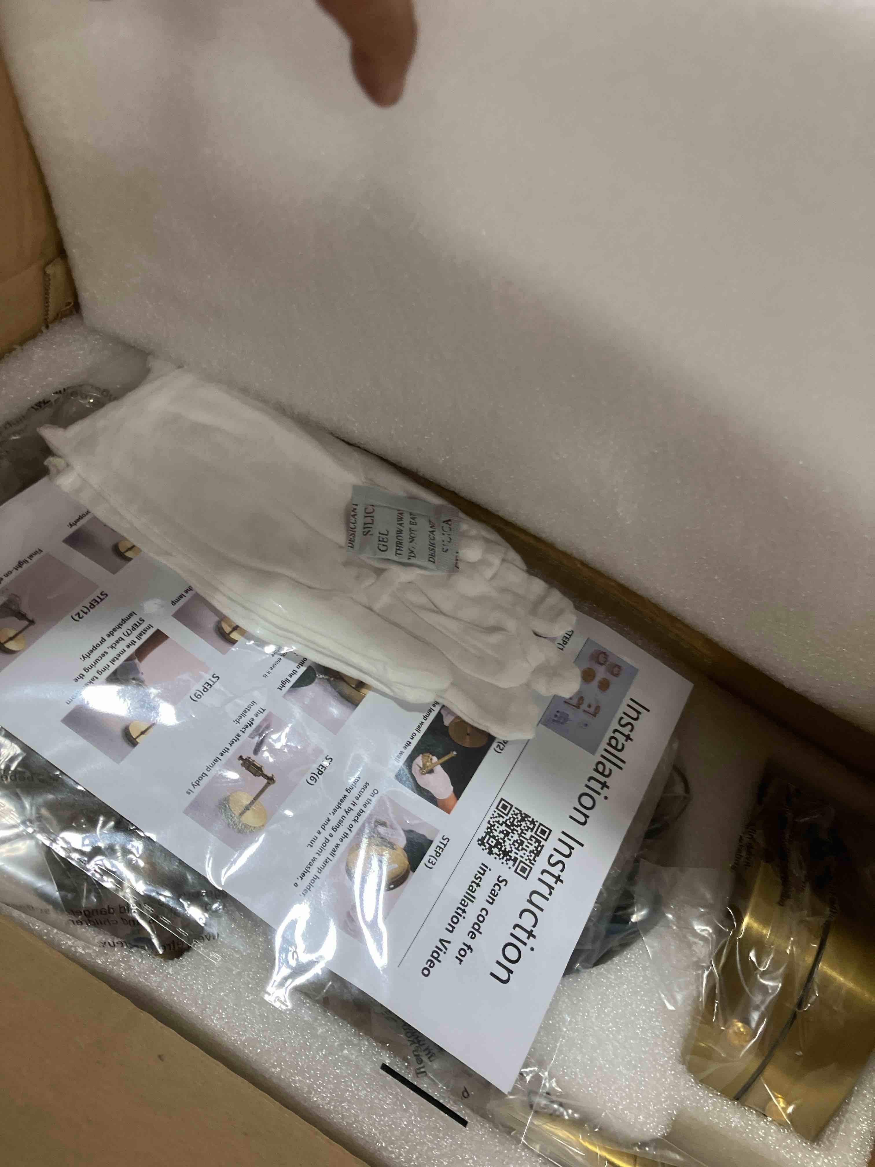 Condition photo showing New/Like New for Vintage Battery Operated Wall Sconces - 5000mAh Rechargeable Dimmable Lights with Remote Control - Set of 2 Cognac Flower Glass Cordless Mounted Lighting - Wireless Powered Light Sconce for Bedroom Flower Cognac