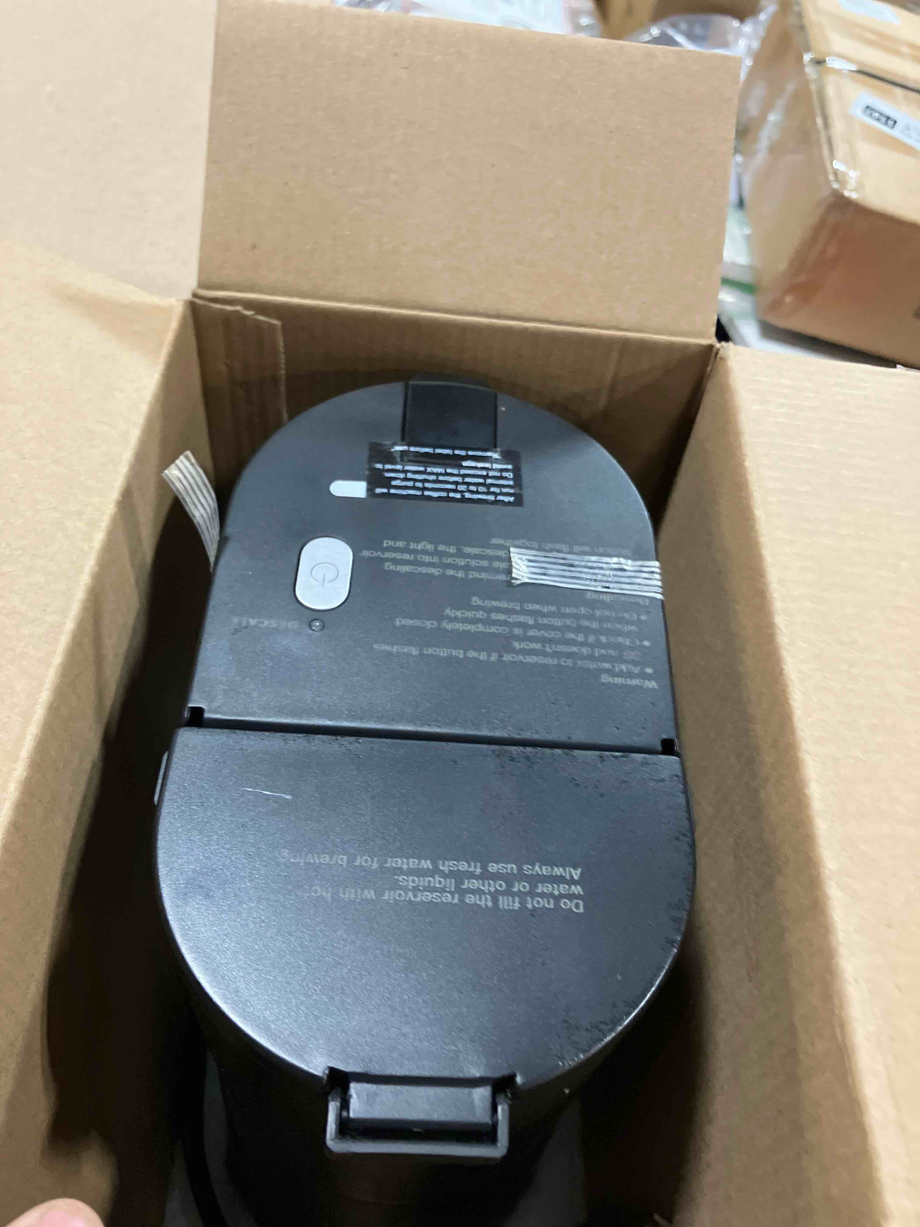 Condition photo showing Good Condition for Mini Single Serve Coffee Maker for K Cup and Ground Coffee, Fast Brew One Cup Coffee Machine with Descaling Reminder and Water Window, 6 to 12 oz. Brew Sizes, Black Black 9.45 Inches