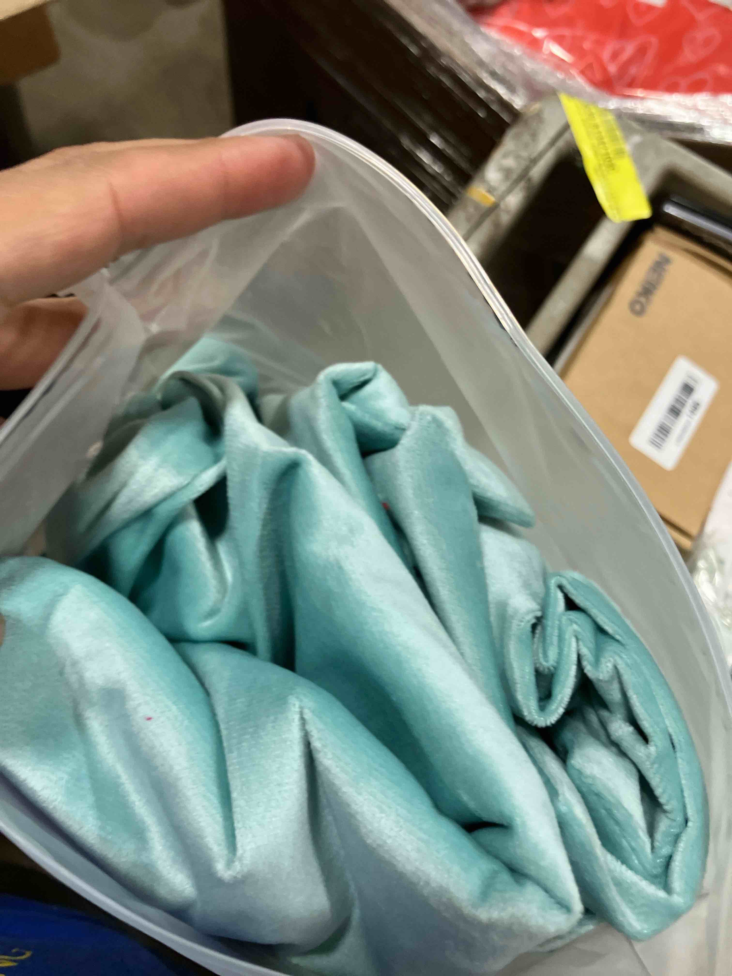 Condition photo showing New/Like New for Nestl Throw Euro Pillow Covers, Cozy Velvet Decorative Pillow Covers 26 x 26 Inches, Soft Solid Couch Pillow Case for Sofa, Bed and Car, Set of 2 - Aqua Light Blue