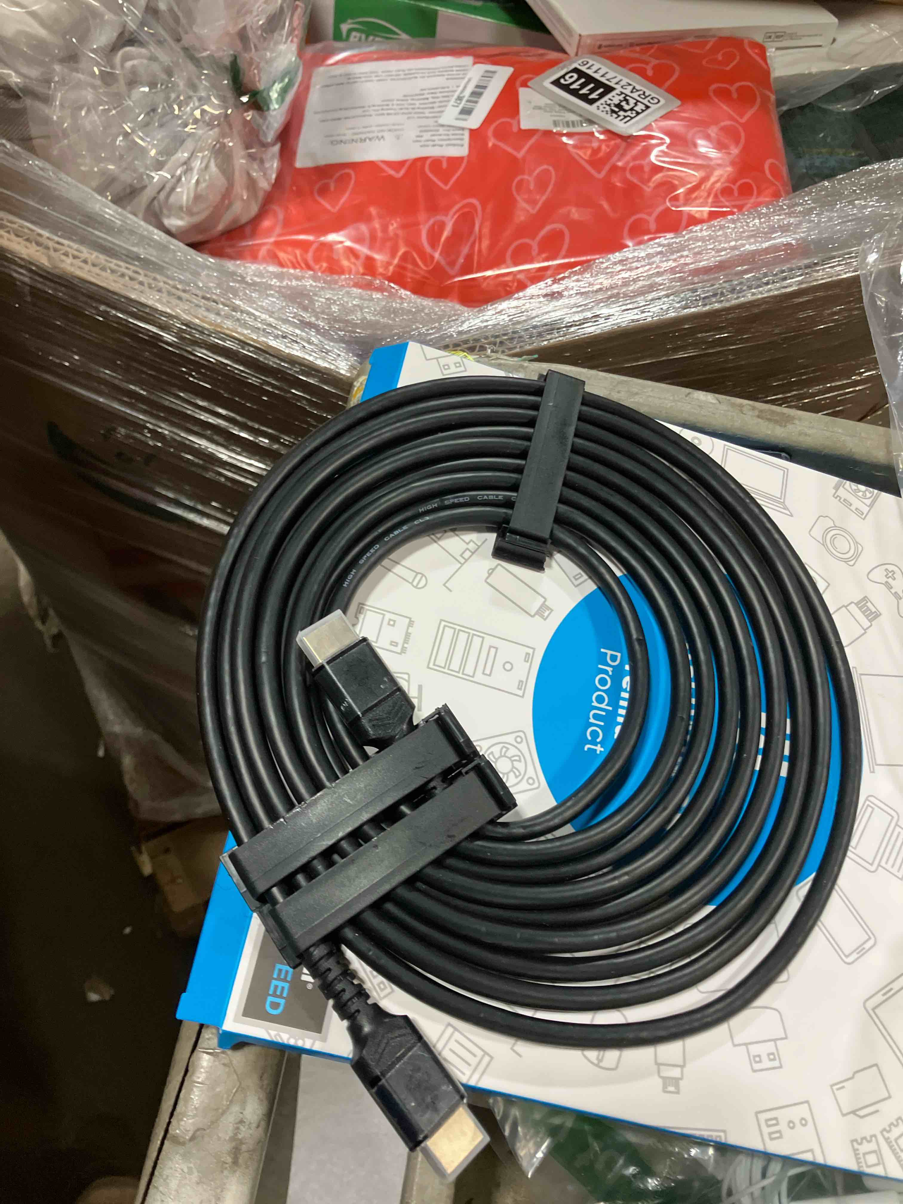 Condition photo showing New/Like New for Highwings Long HDMI Cable 15 FT, 4K 8K 10K HDMI 2.1 Cord Ultra High Speed [in-Wall CL3 Rated, 8K@60Hz 4K@120Hz Video 48Gbps], Fit, Durable, Flexible, eARC, HDCP, Compatible for Ethernet SoundBar 15 feet Bidirectional Black