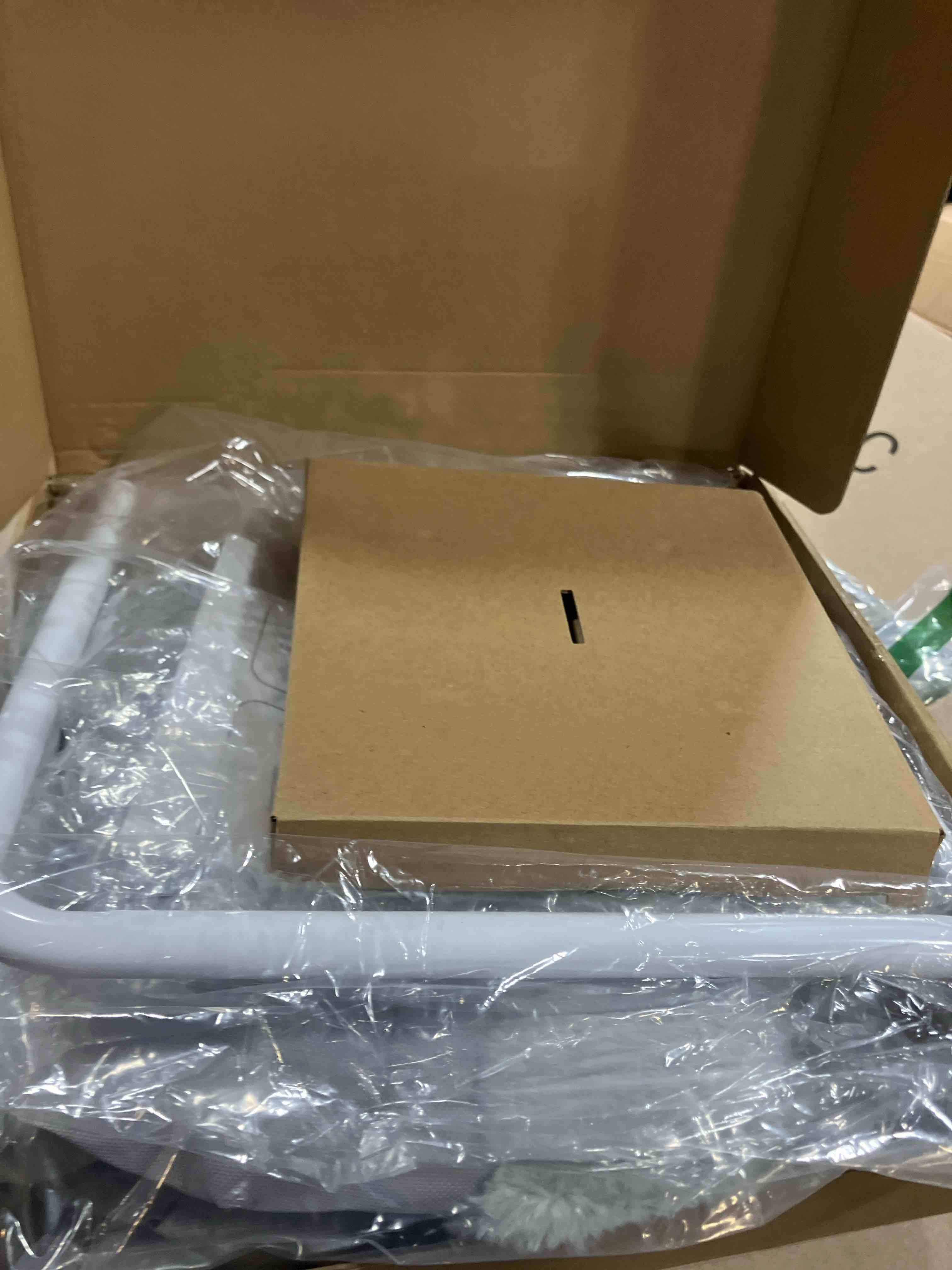 Condition photo showing New/Like New for Zakkart SnugCloud Foldable Cat Window Perch - Cordless, Ultra Soft Machine Washable Bed with 4-Sided Bolster, Metal Frame - Window Hammock for Large Cats and Kittens (Gray, Medium) Gray Medium (23.6"x15.7")