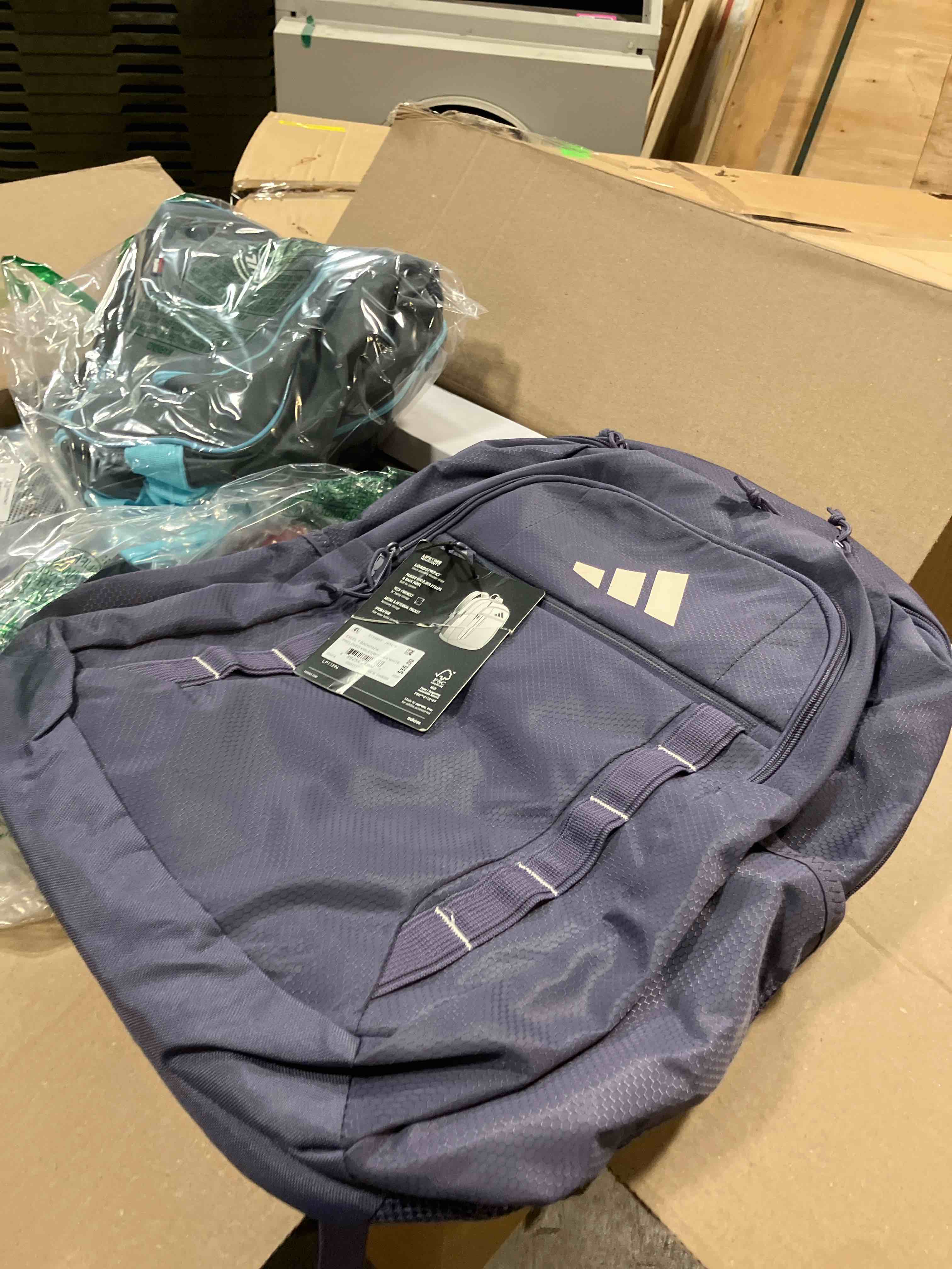 Condition photo showing New/Like New for adidas Excel Backpack for Men & Women – Durable Large Athletic Laptop Bag OSFA 7.0/Preloved Violet/Wonder White