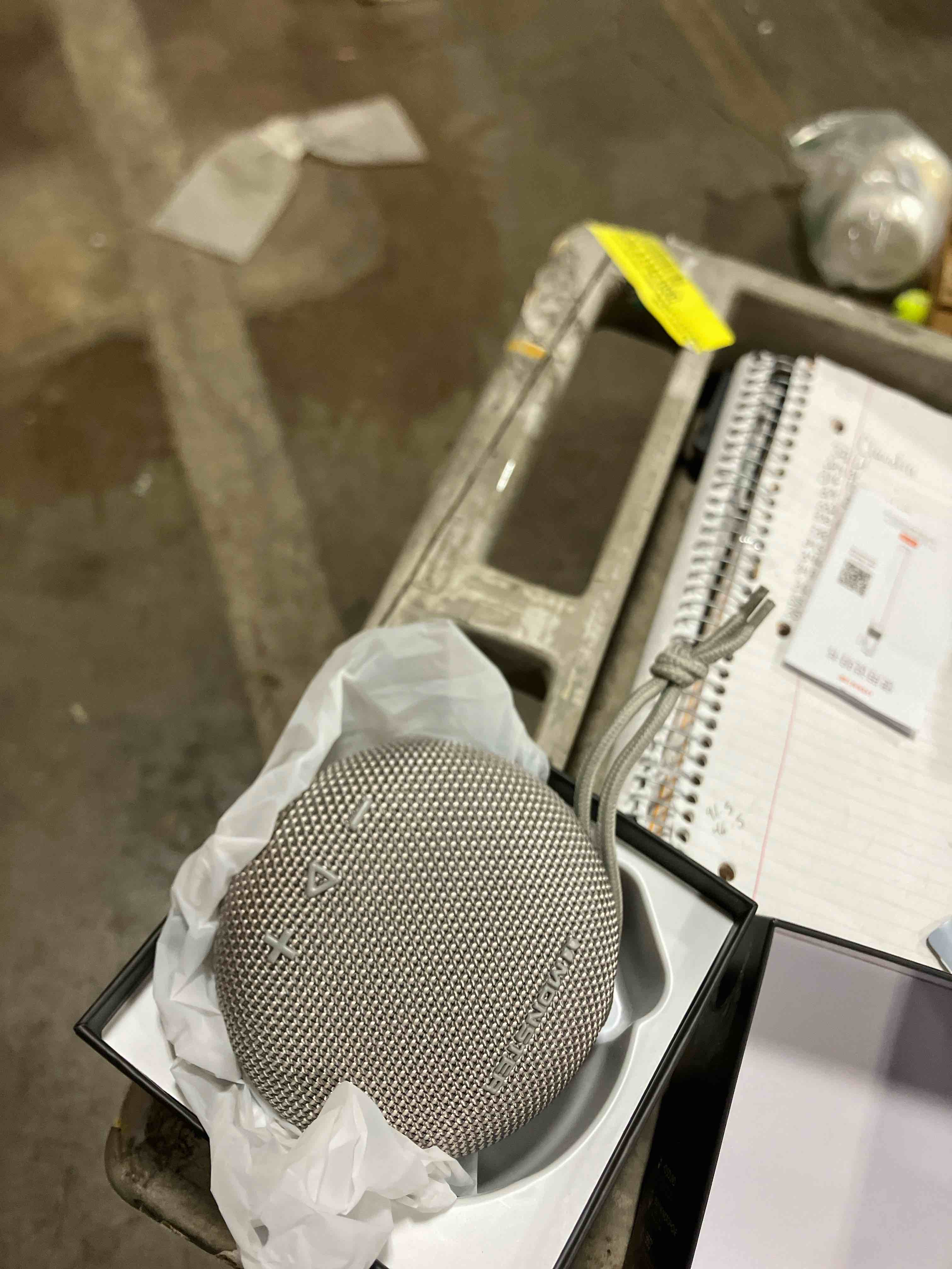 Condition photo showing Good Condition for Monster Bluetooth Speaker, IPX8 Shower Speaker Waterproof, Bluetooth 5.4 with Loud HD Sound and Robust Bass, Extra Long Playtime Punchy, for Home, Beaches Portable Wireless Outdoor Speakers Gray ( Missing Charger)