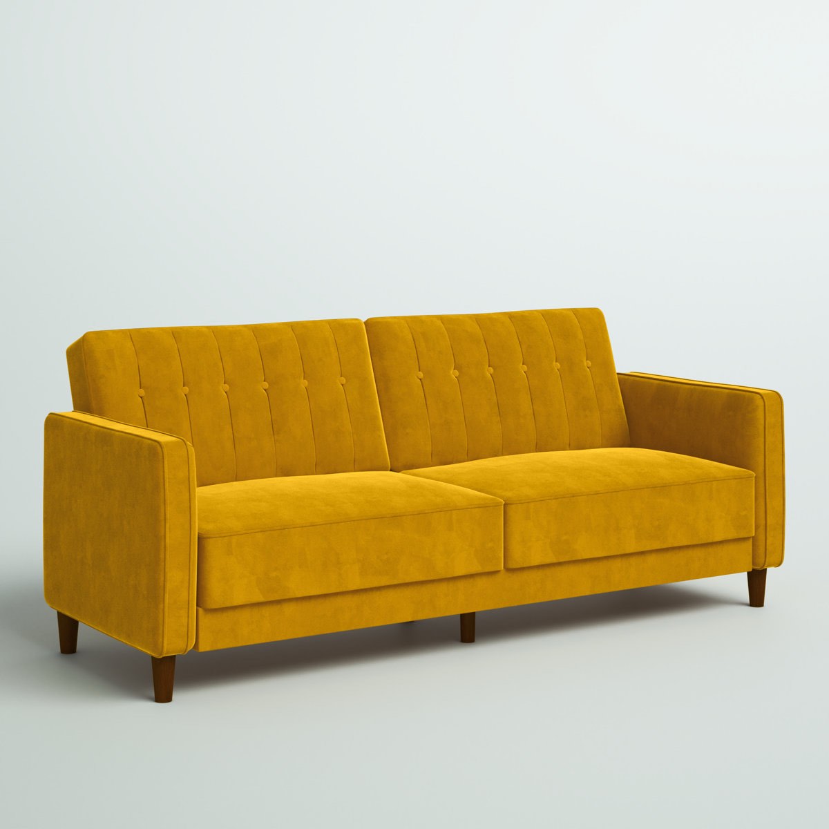 perdue 81.5" velvet square arm convertible sofa