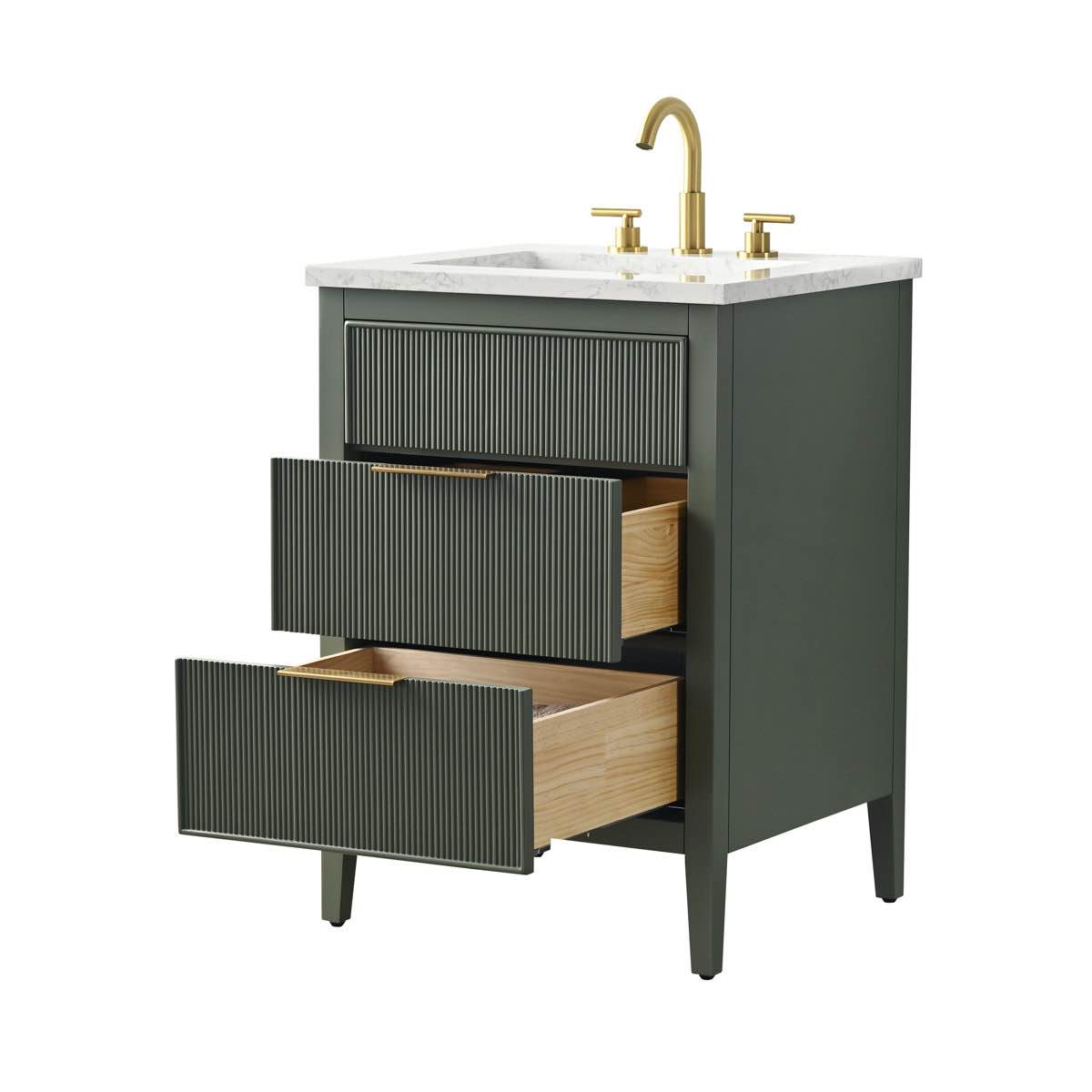 bilroy 24'' single bathroom vanity with engineered stone top