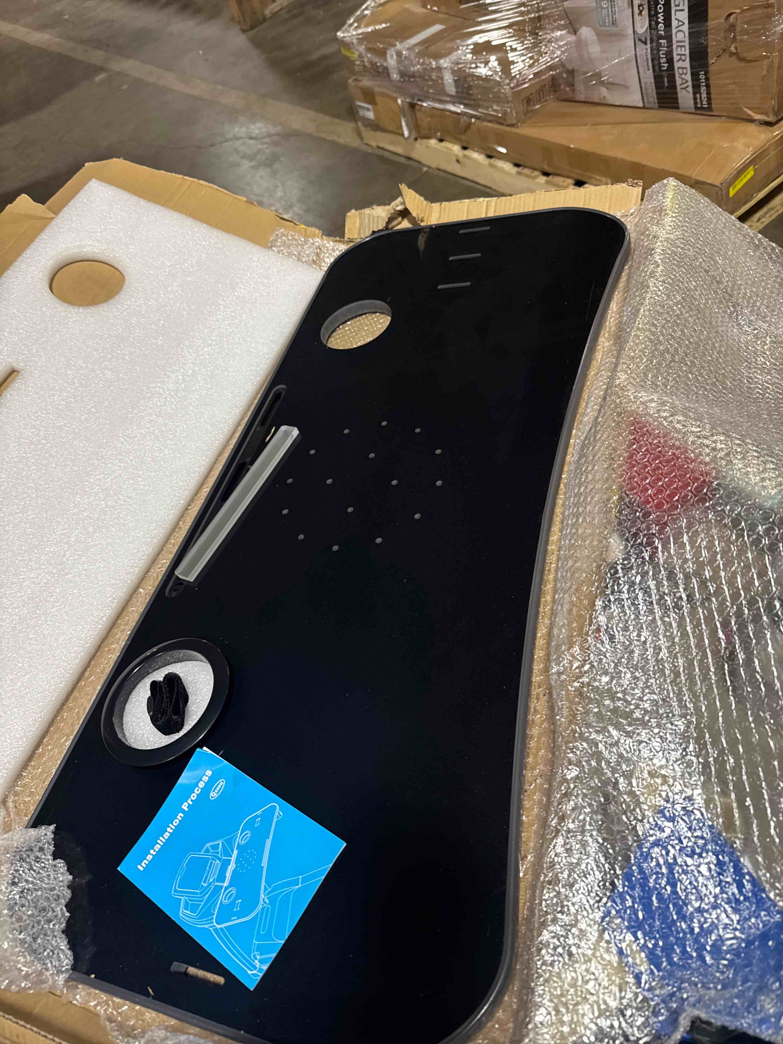 Condition photo showing Good Condition for Treadmill Desk Attachment, 35 Inches Tread Tray Workstation Handlebars Platform with Laptop Holder, Cup Tablet Holder, Ergonomic Stand with Cooling Holes(Black)