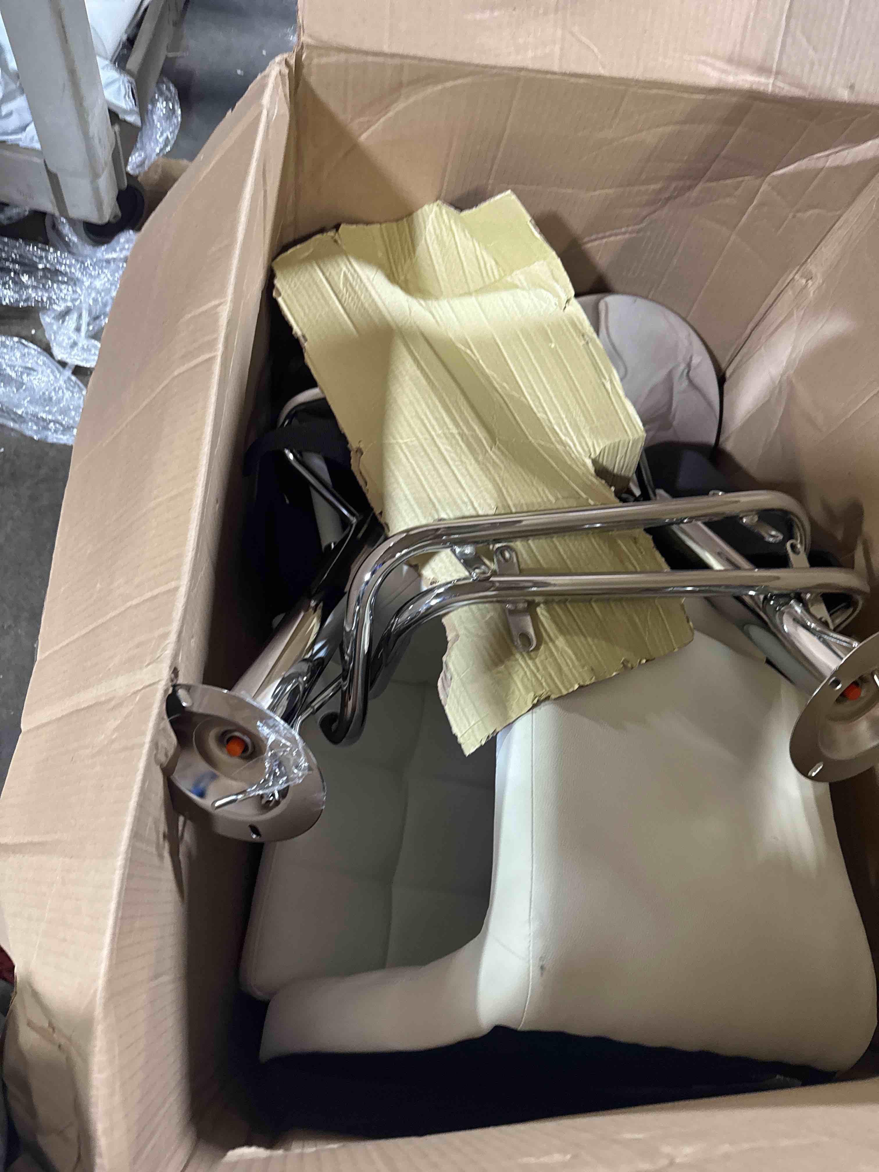 Condition photo showing Good Condition for Pete Swivel Upholstered Adjustable Height Counter Stool with Metal Frame ( Set of 2)