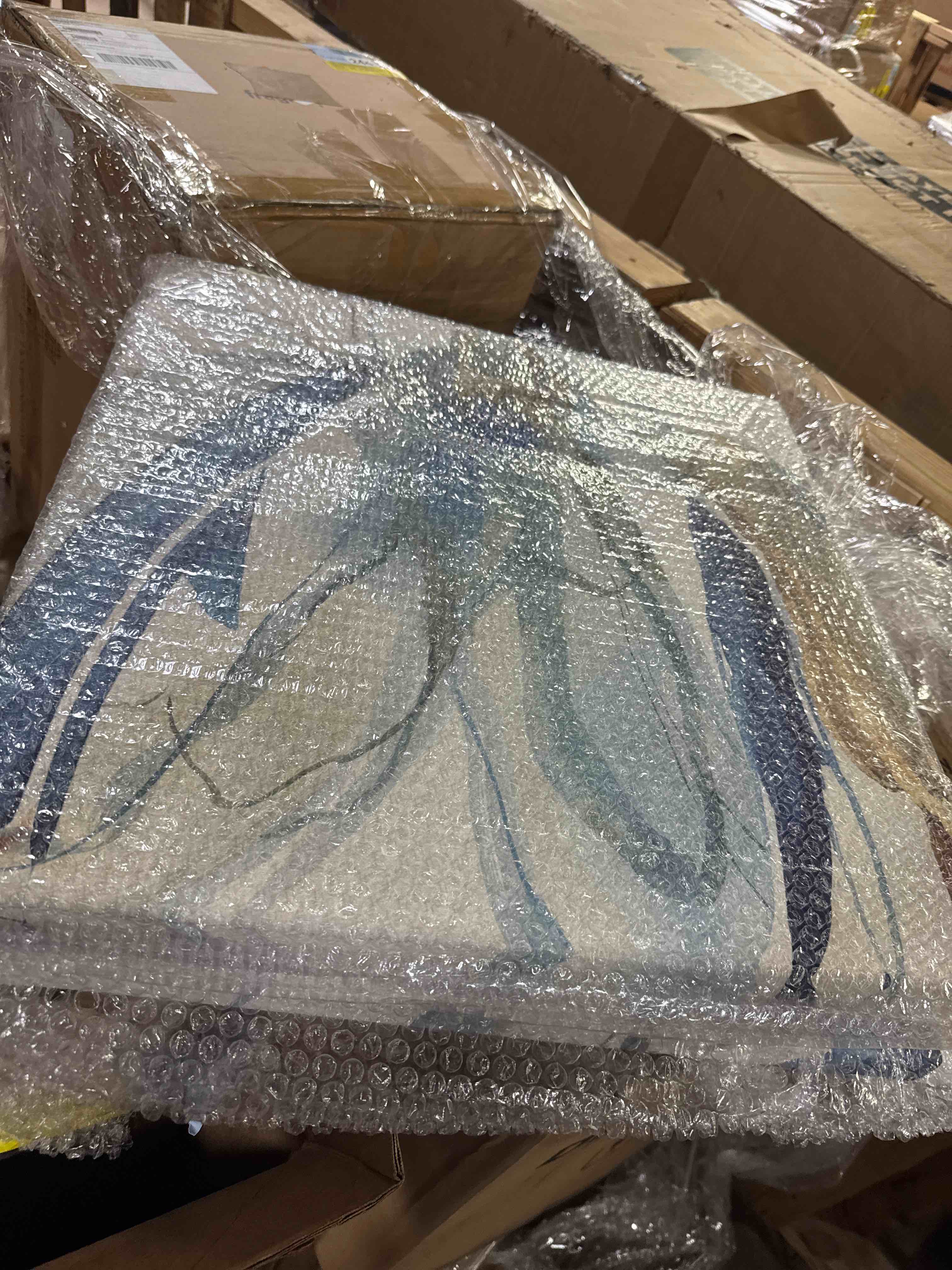 Condition photo showing New/Like New for " Hues Of Indigo I" 20" x 20" 