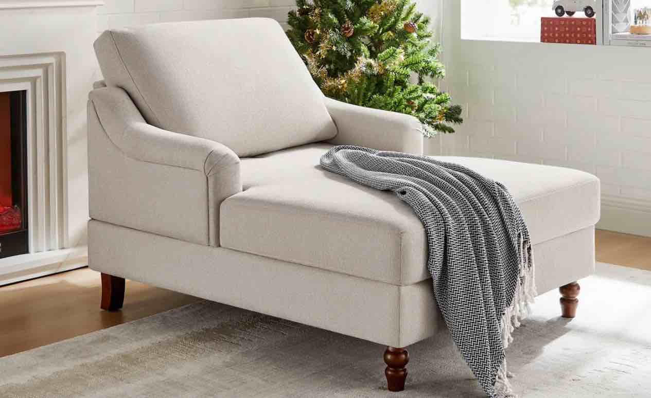 38.58 inch Upholstered Chaise Lounge 