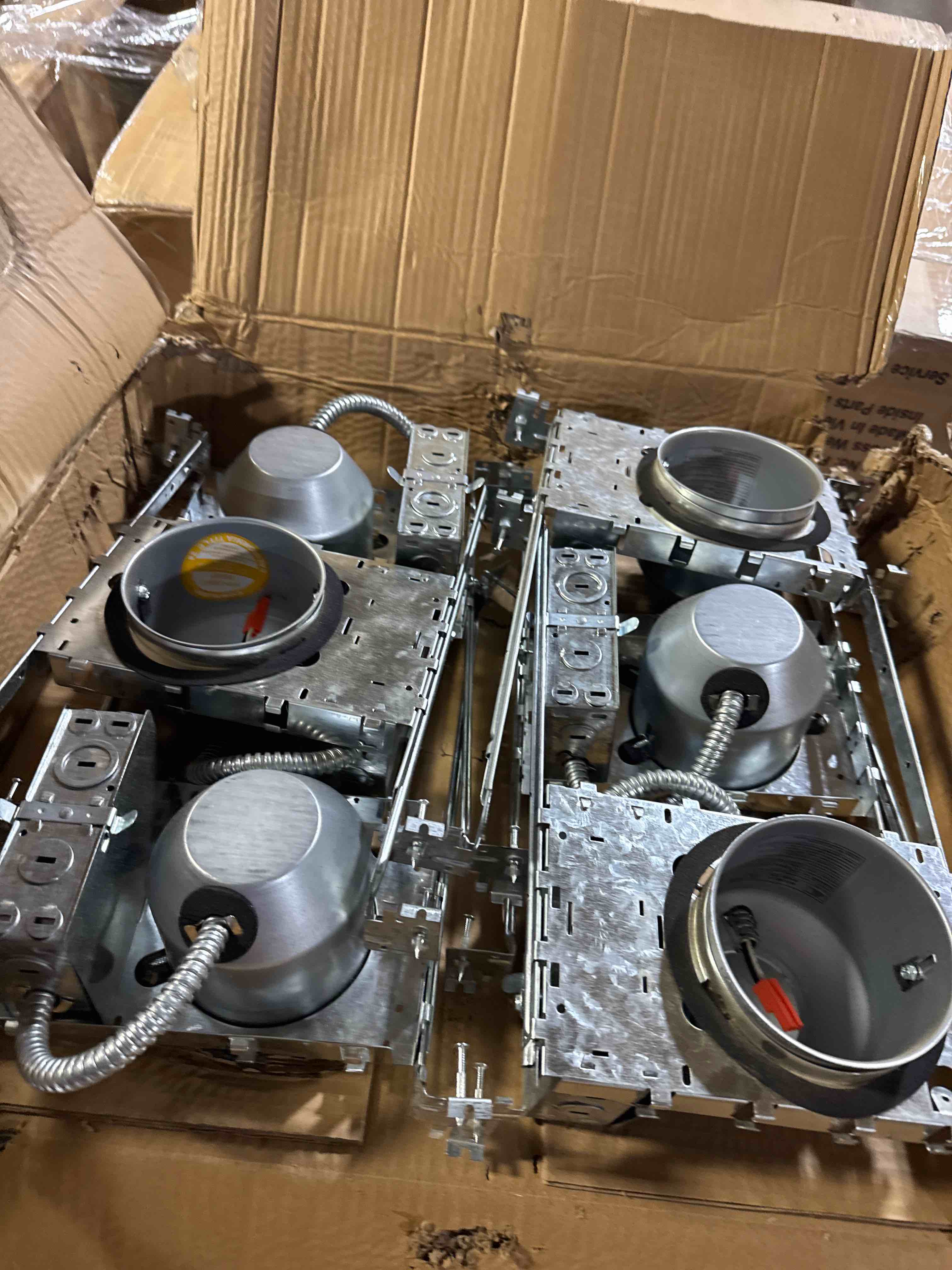 Condition photo showing Good Condition for mw 12 Pack 4 inch Recessed Lighting Housing Can Light New Construction, Air Tight Ceiling Can with TP24 Connector 120-277V, IC Rated, UL, ETL Listed