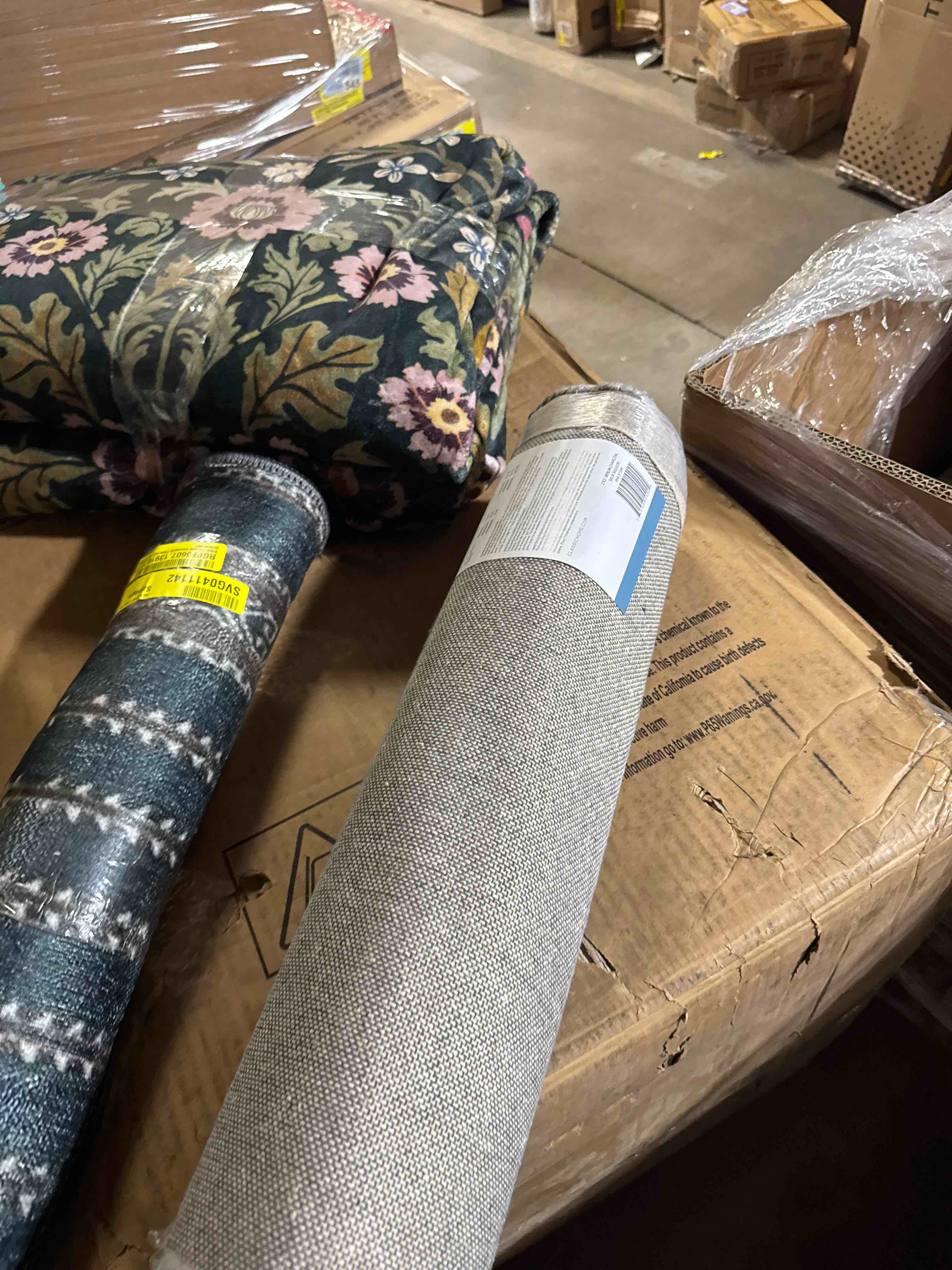 Condition photo showing New/Like New for Kosas Home Cameron Hand-woven Distressed Viscose Area Rug Charcoal 2X3