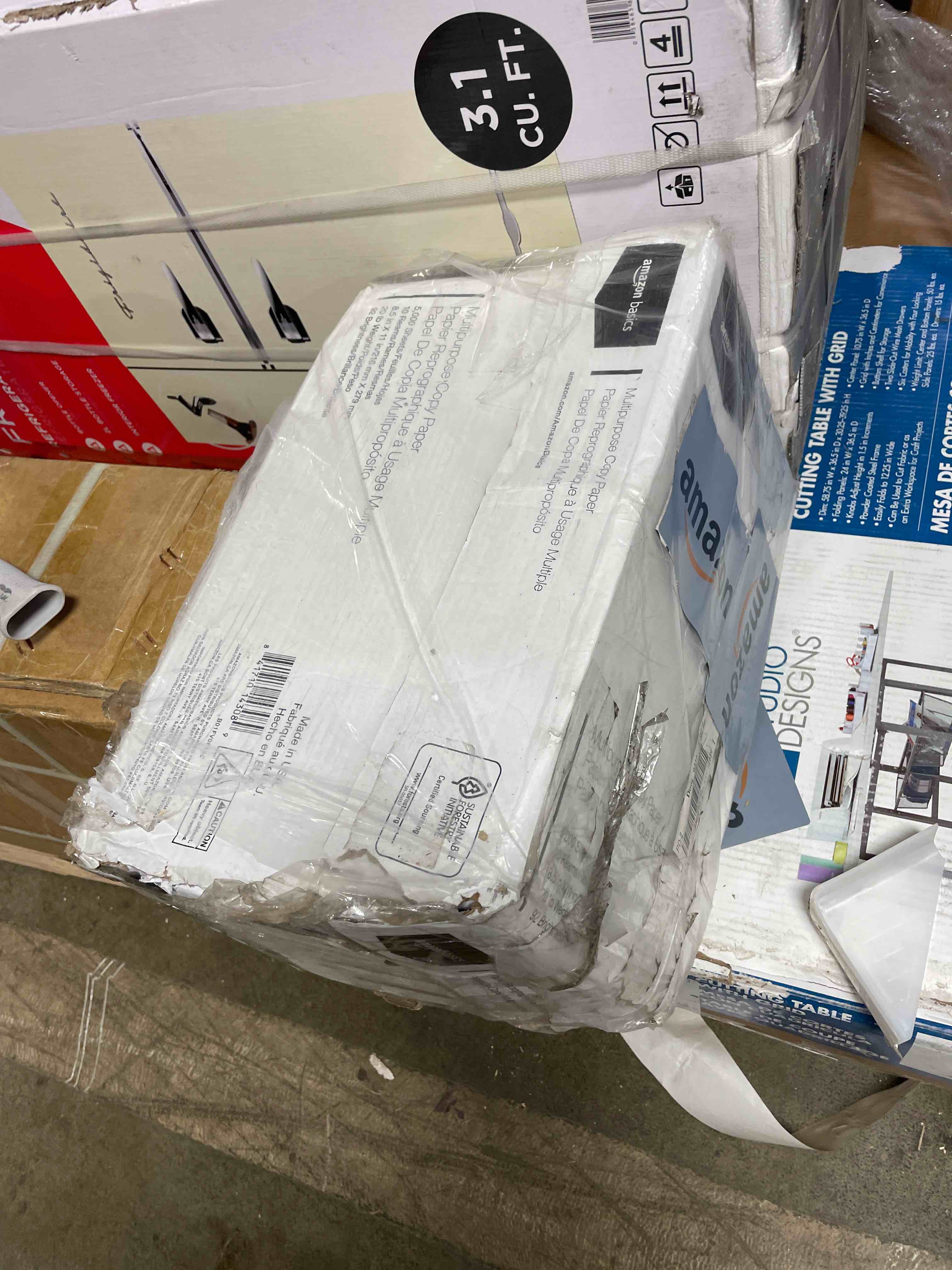 Condition photo showing New/Like New for Amazon Basics Multipurpose Copy Printer Paper, 8.5 x 11 Inch 20Lb Paper - 10 Ream Case (5,000 Sheets), 92 GE Bright White (B01FV0F13E)