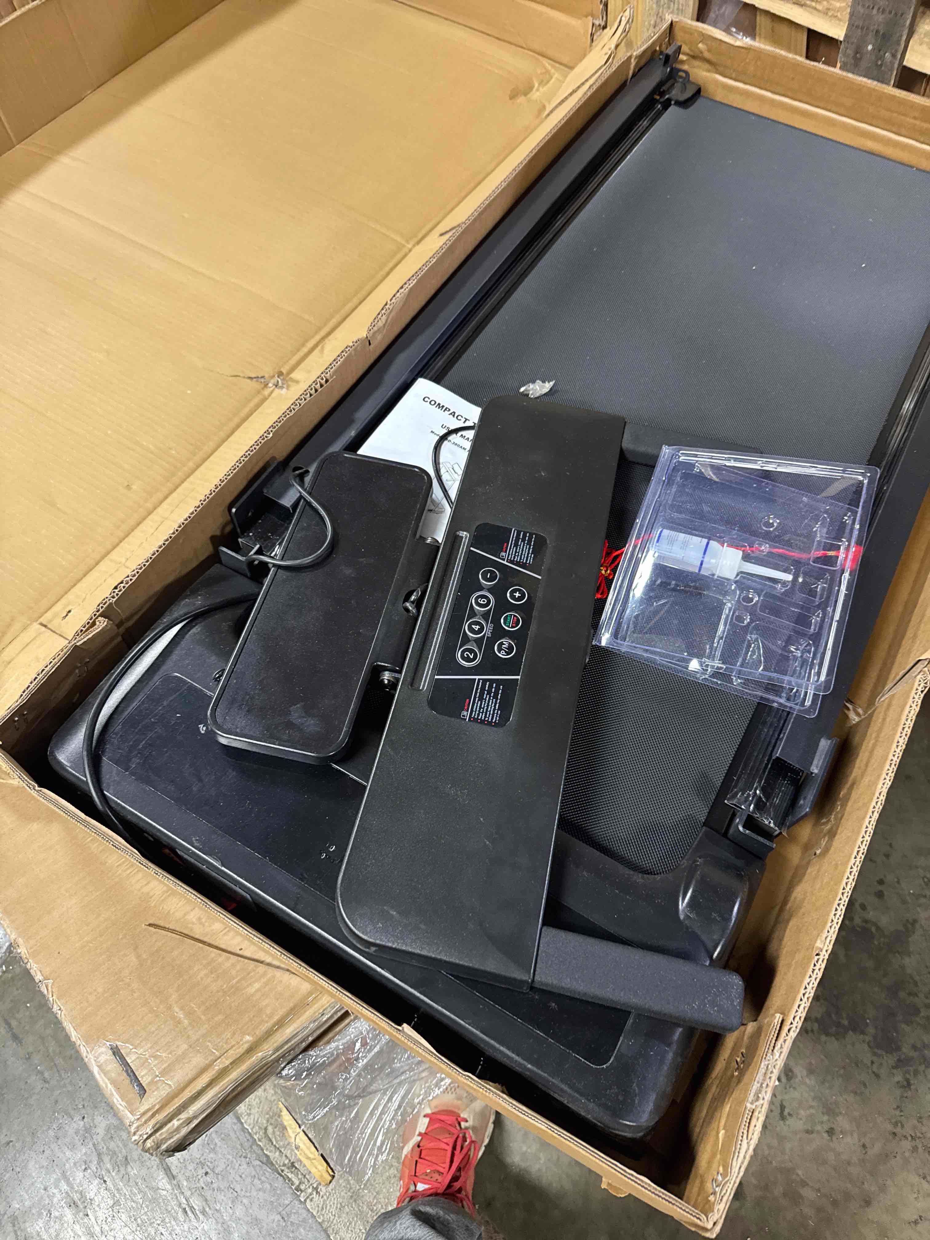 Condition photo showing Good Condition for walking pad with handle bar and incline, 3.0hp under desk treadmill for home small space, 0.6-7.6mph portable walking pad treadmill with handles, 350lbs, 2026 upgrade