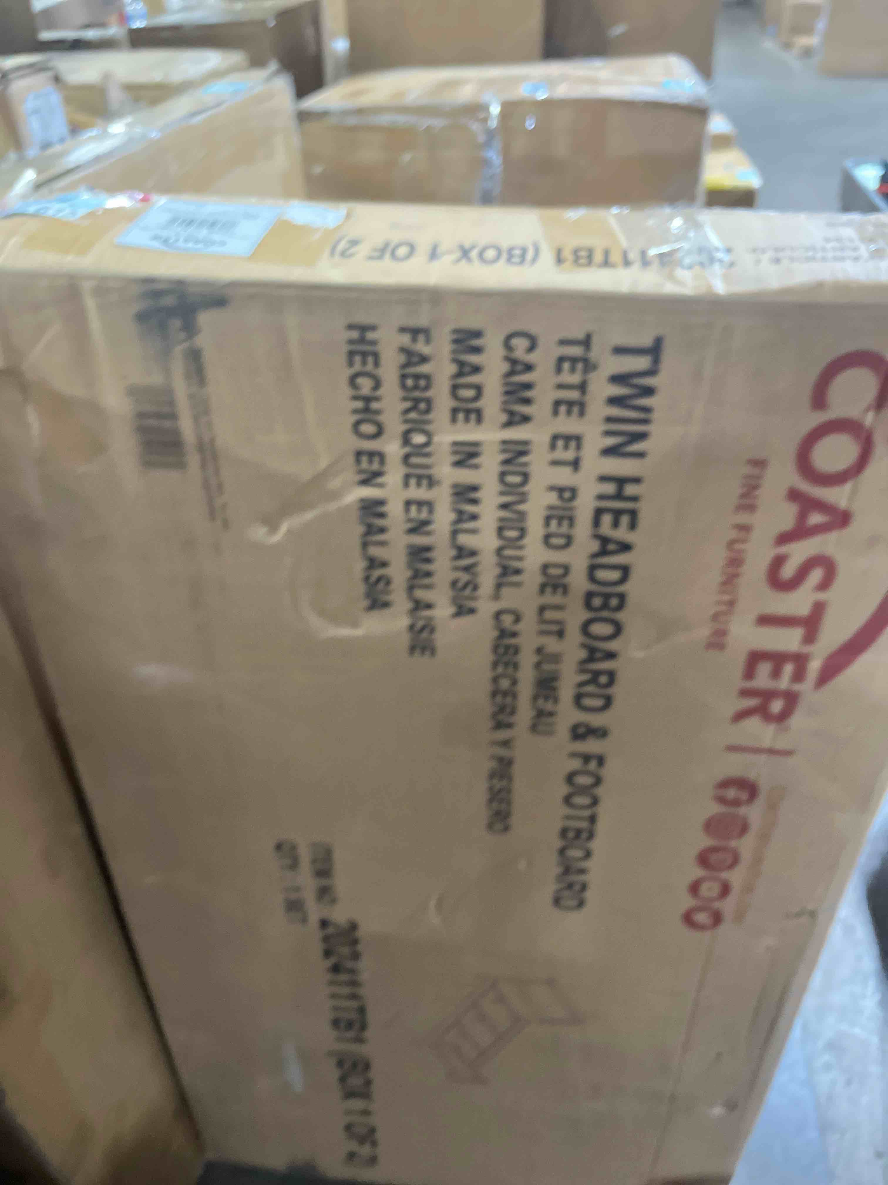Condition photo showing Good Condition for coaster home furnishings louis philippe traditional bedroom wooden twin size sleigh bed frame 47-inch panel headboard cappuccino brown 202411t (headboard & footboard only)