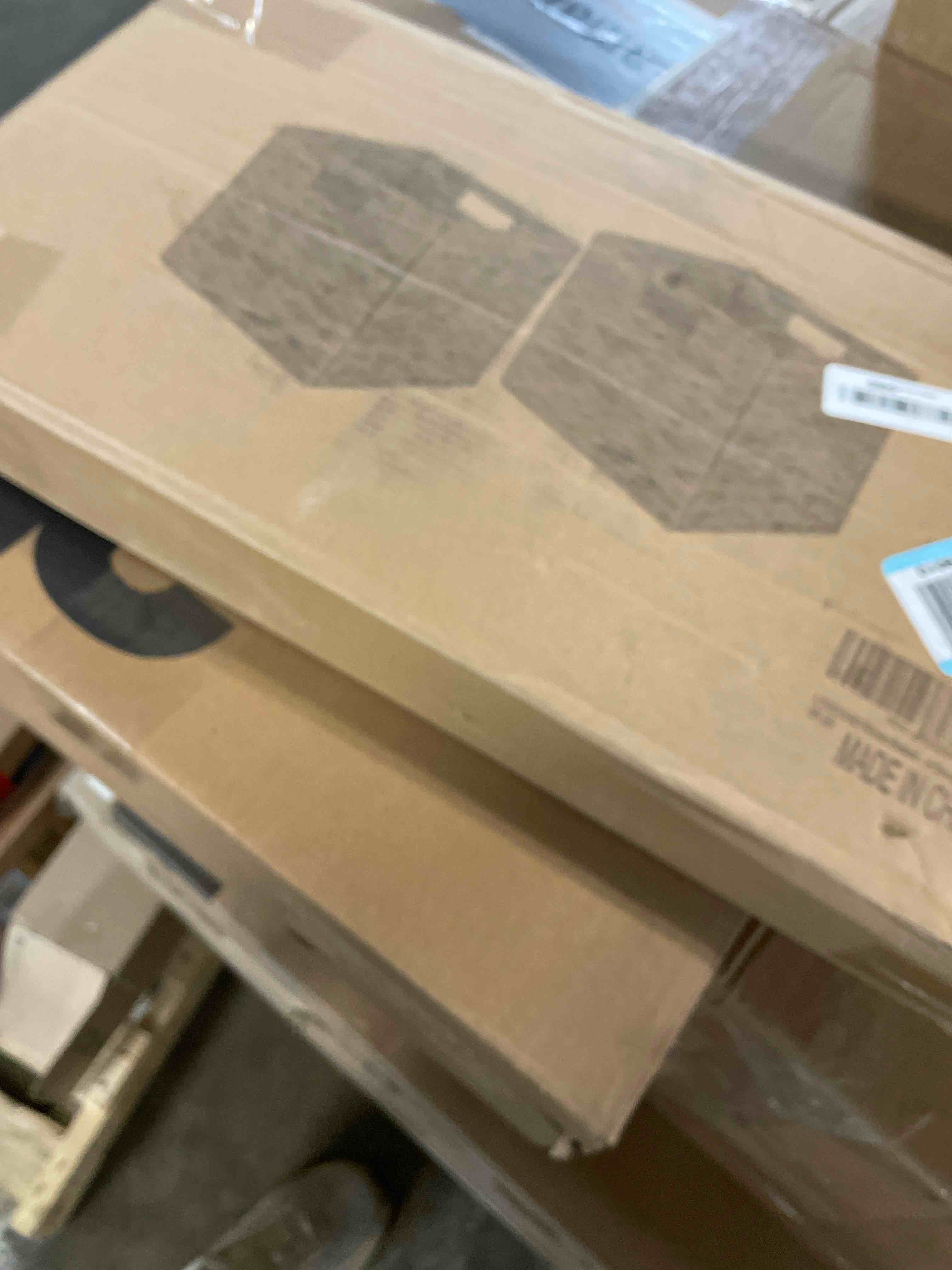 Condition photo showing New/Like New for Water Hyacinth Storage Baskets 11x11x11 Inch Wicker Storage Cubes Set of 2Baskets,Handwoven Foldable Wicker Cubes with Sturdy Handles, Rustic Laundry Organizer for Bedroom Shelves, Kitchen, Bathroom