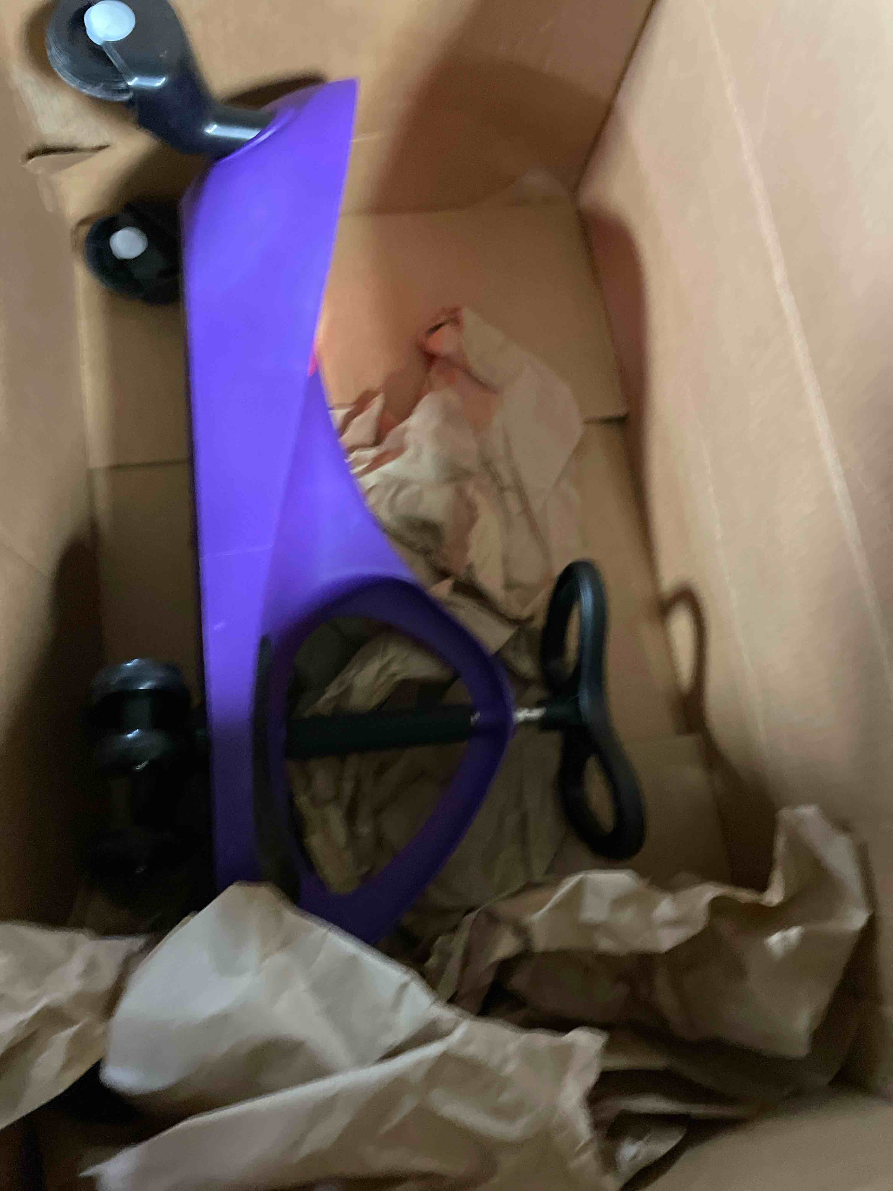 Condition photo showing Good Condition for Wiggle Car - Ride on Toy for Ages 3 and Up - Toddler Ride on Toys with no Batteries, Gears, or Pedals Just Twist, Wiggle, and Go by Lil’ Rider Purple & Red