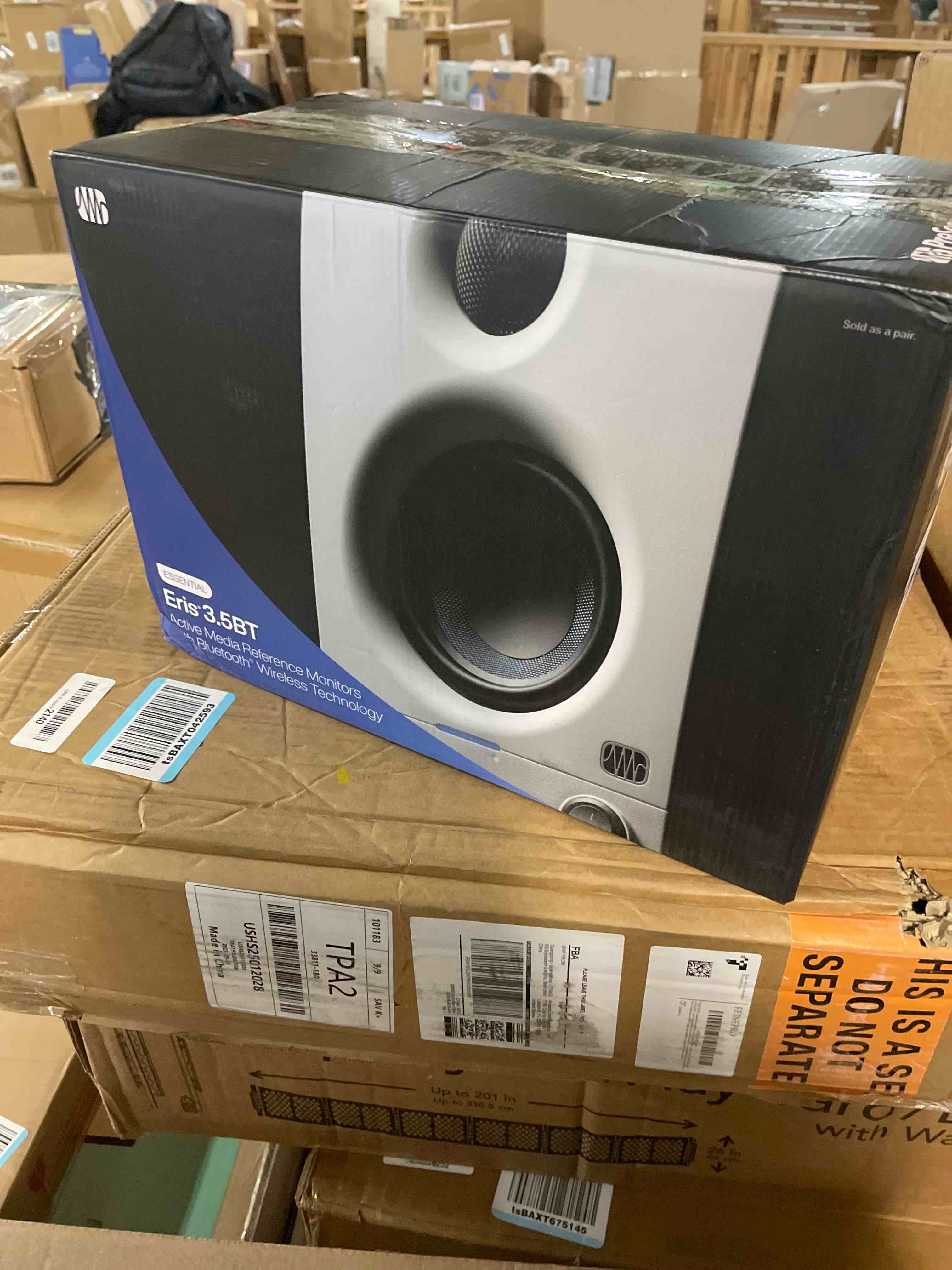 Condition photo showing Good Condition for PreSonus Eris 3.5BT Studio Monitors, Pair — 3.5" Inch Powered Speakers, Bookshelf Speakers, Stereo, Desktop Computer, Near Field Music Production, Audio Mixing Recording 3.5" BT