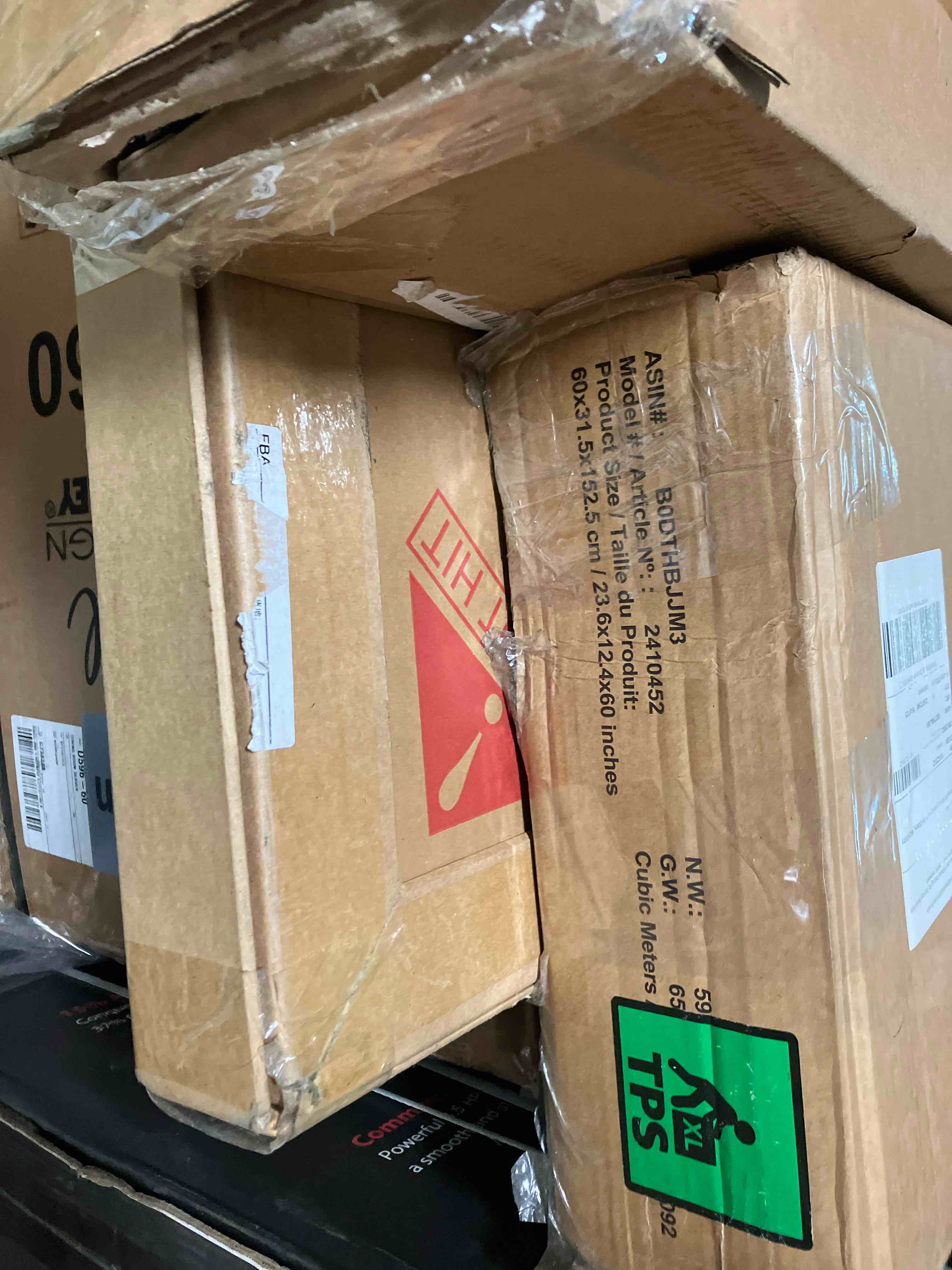 Condition photo showing New/Like New for Amazon Basics Storage Cabinet for Kitchen Pantry, Black