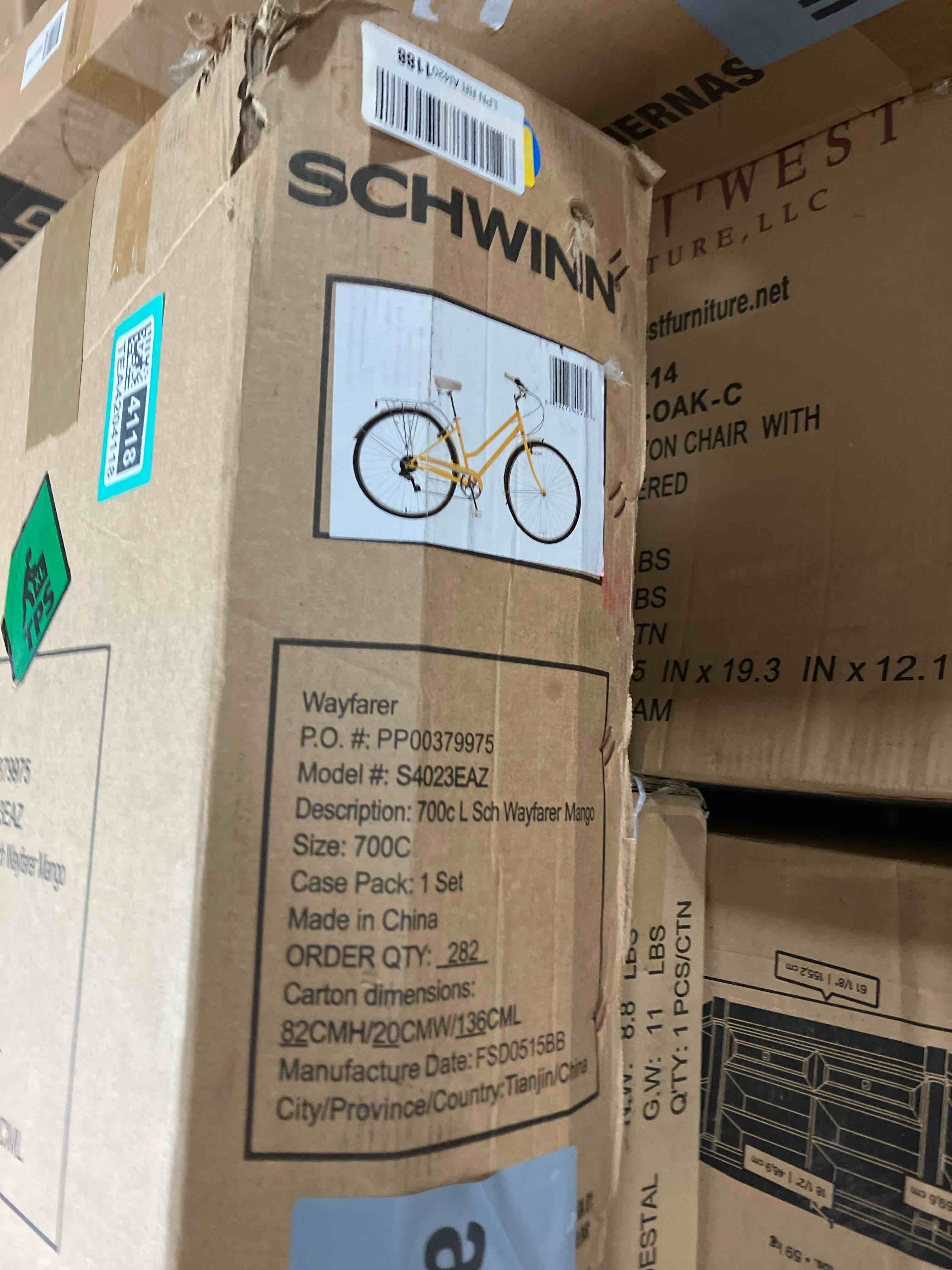 Condition photo showing New/Like New for Schwinn Wayfarer Hybrid Bike, 700c Mens and Womens Bike, 7-Speed Hybrid Bicycle, Retro Steel Frame, Front and Rear Linear Pull Brakes, Fenders, Cargo Space, Adult Bicycle Yellow 16-Inch Frame Step-through Frame