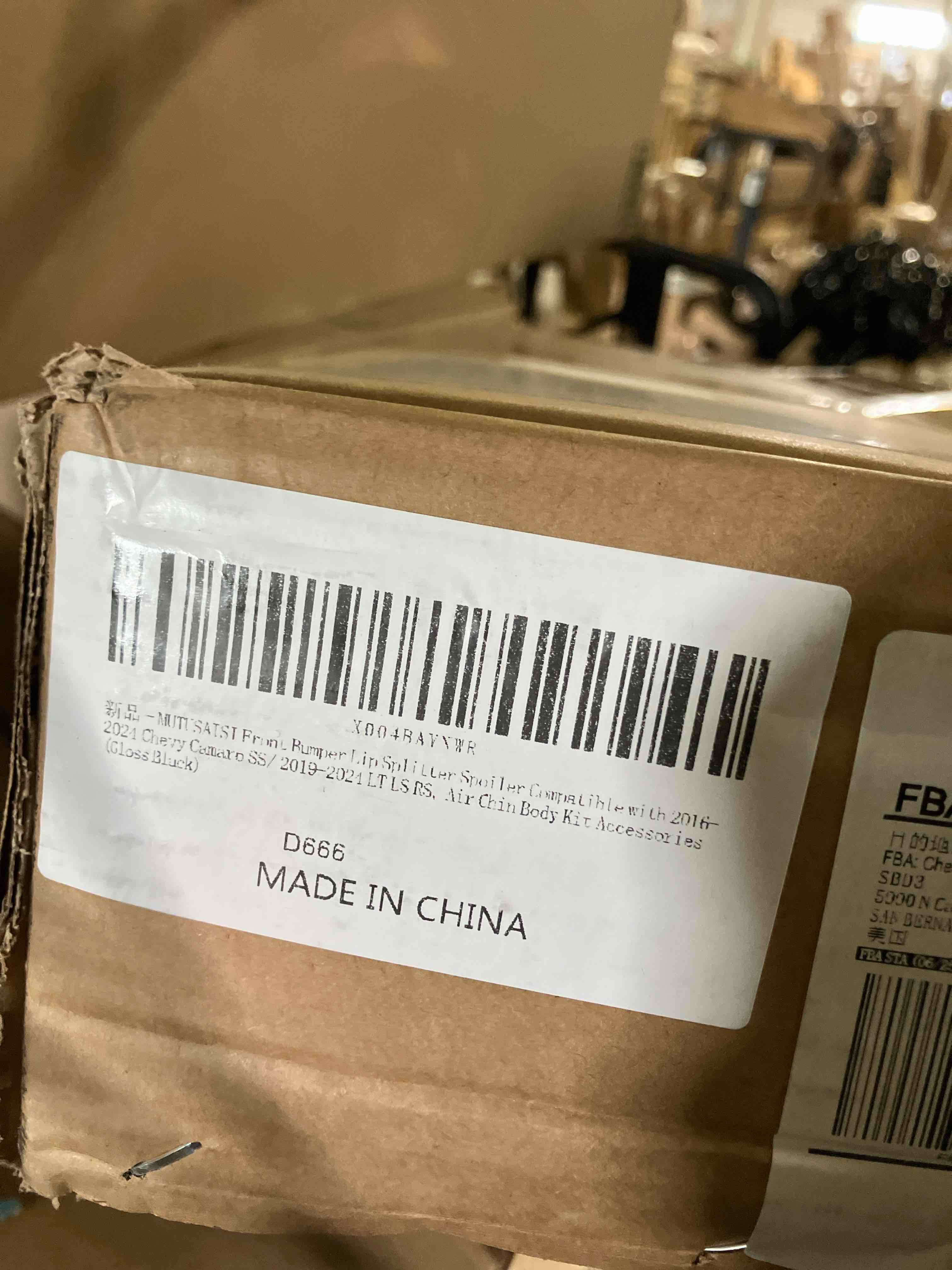 Condition photo showing New/Like New for Front Bumper Lip Splitter Spoiler Compatible with 2016-2024 Chevy Camaro SS/ 2019-2024 LT LS RS, Air Chin Body Kit Accessories (Gloss Black)