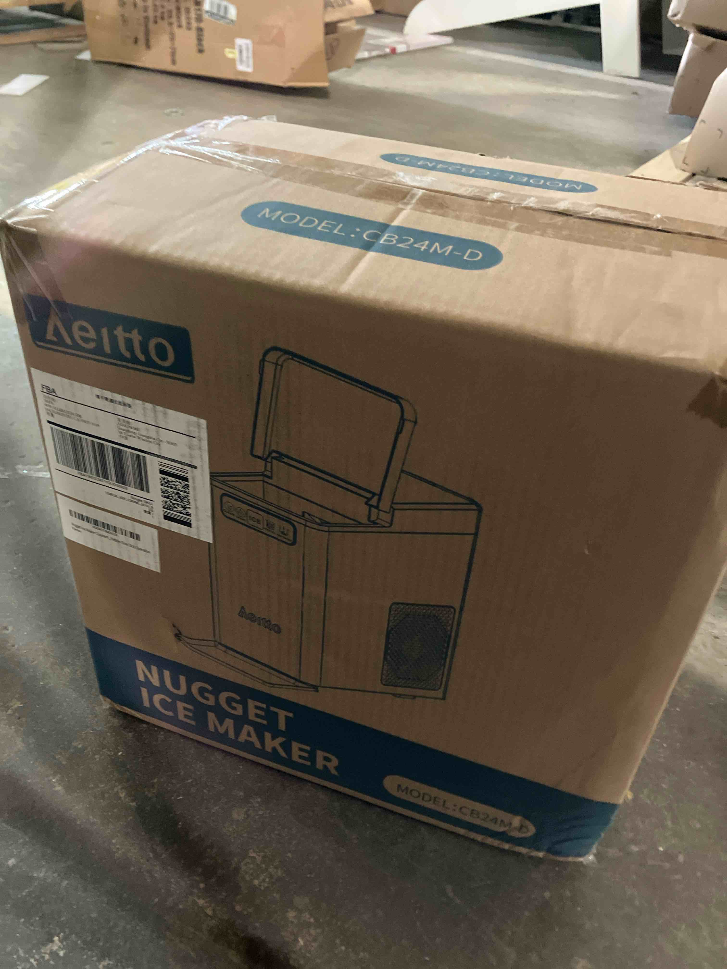 Condition photo showing New/Like New for Aeitto Nugget Ice Maker Countertop, Pellet Ice Machine Soft Chewable Ice 40lbs/Day, One-Click Operation, Auto Self-Cleaning Crushed Ice Makers Stainless with Scoop for Home/Kitchen/Office (Black)