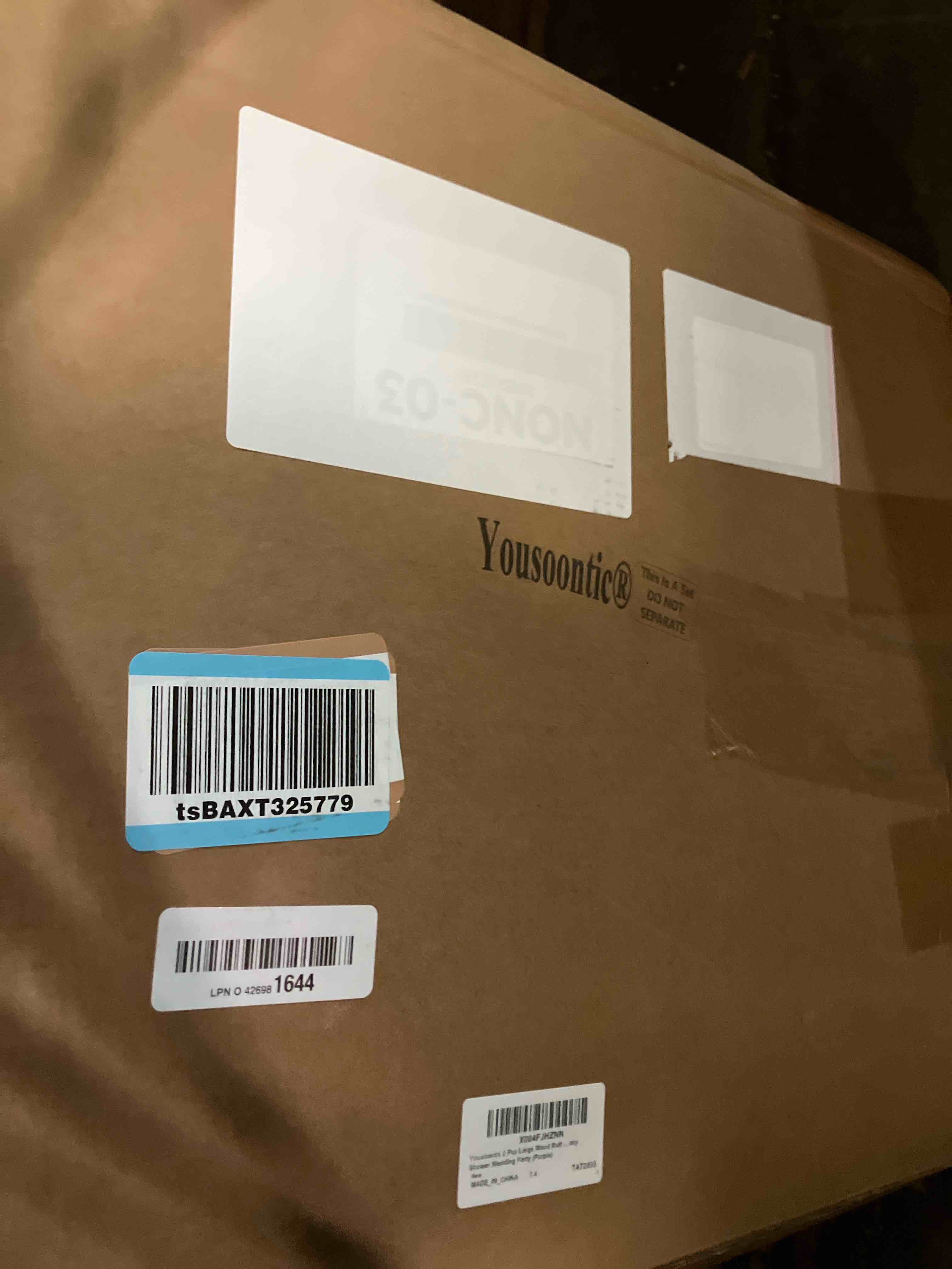 Condition photo showing New/Like New for Yousoontic 2 Pcs Large Wood Butterfly Prop 20 Inch and 17.5 Inch Butterfly Standing Wings Cutout Backdrop Decoration for Birthday Baby Shower Wedding Party (Purple) 20" and 17.5" Purple