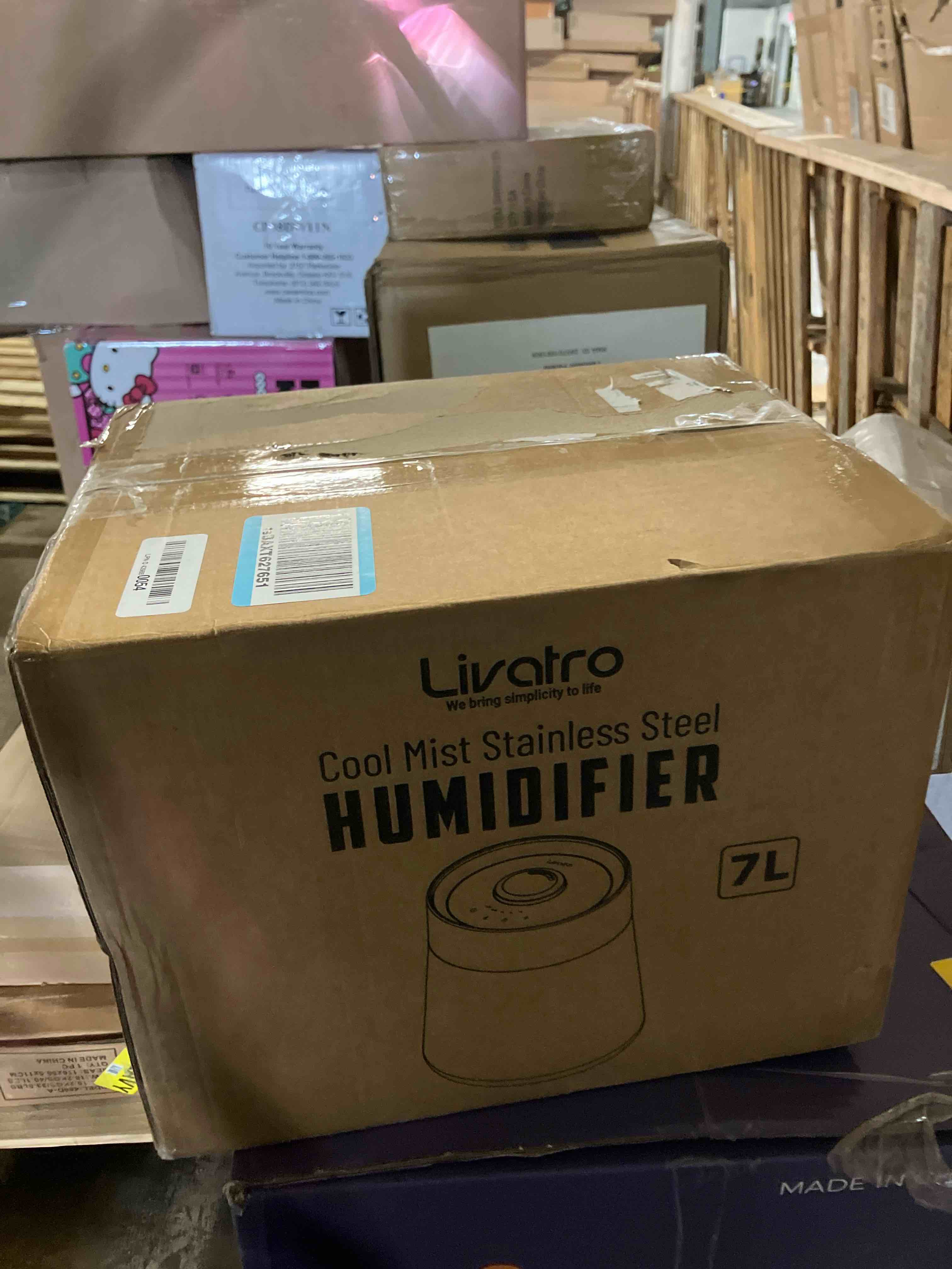 Condition photo showing New/Like New for 7L Ultrasonic Stainless Steel Cool Mist Humidifier for Bedroom & Large Room, Top Fill, Ultra Quiet 24dB, 3 Mist Levels, Easy Clean Dishwasher Safe Humidifier for Living Room Office
