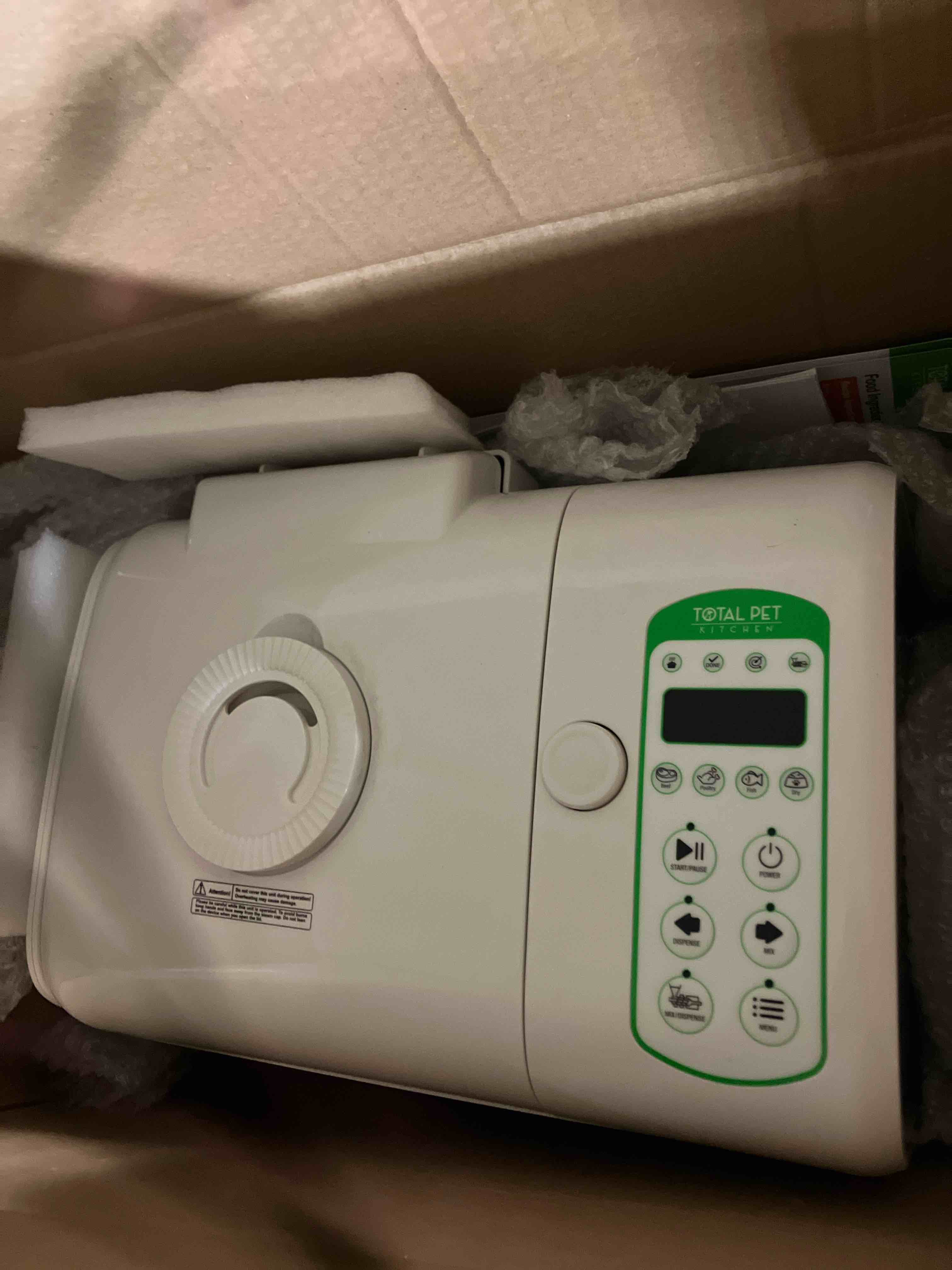 Condition photo showing Good Condition for Pet Food Maker - All-in-One Pet Food Multicooker | Cooks, Mixes, and Dispenses Fresh Human-Grade Ingredients in About an Hour | 4.5 Quart Capacity (Not in Original Box)