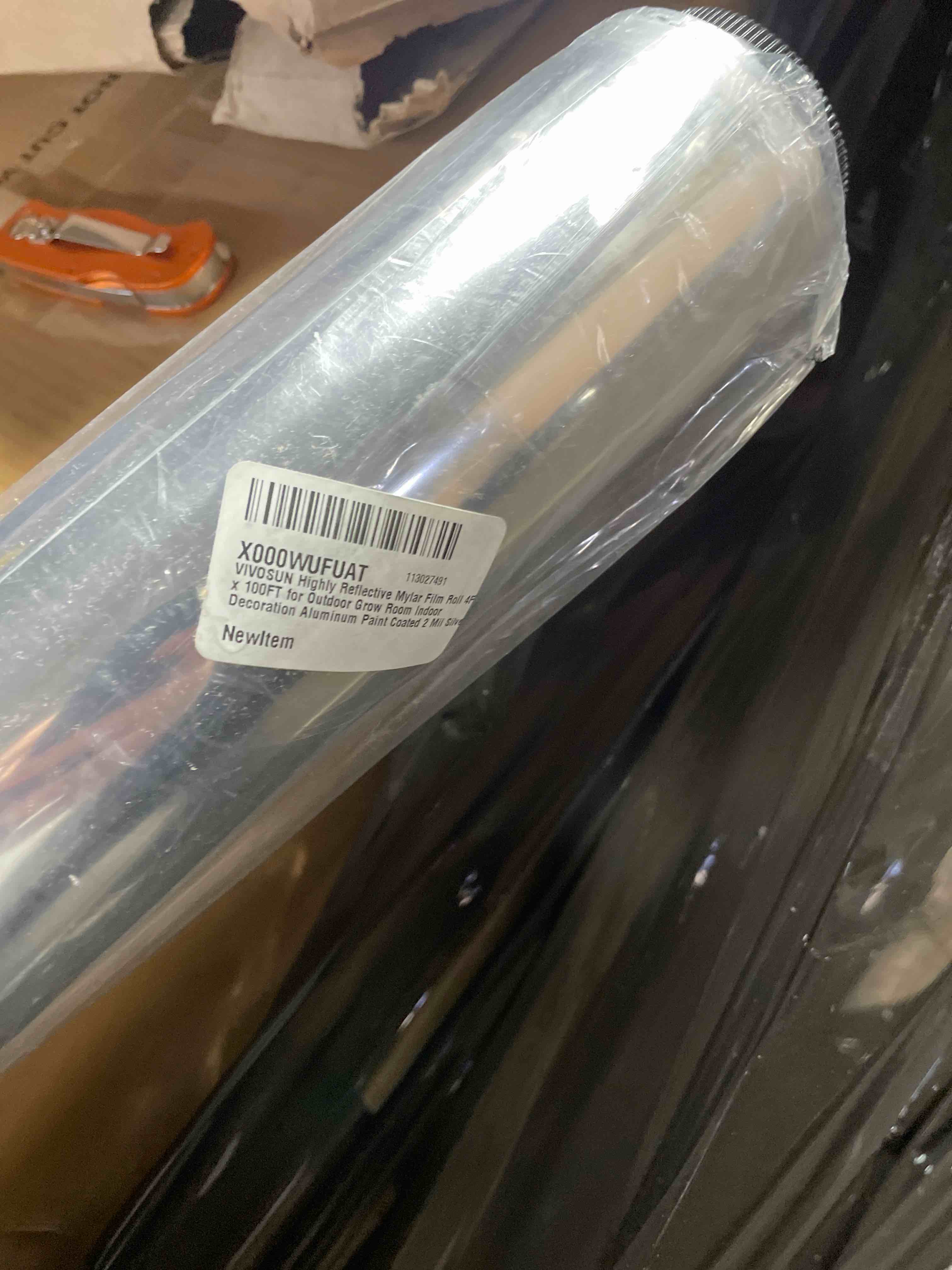 Condition photo showing New/Like New for VIVOSUN Horticulture Highly Reflective Mylar Film Roll 4FT X 100FT 2 Mil,and 6.5 Inch Gardening Hand Pruning Shear