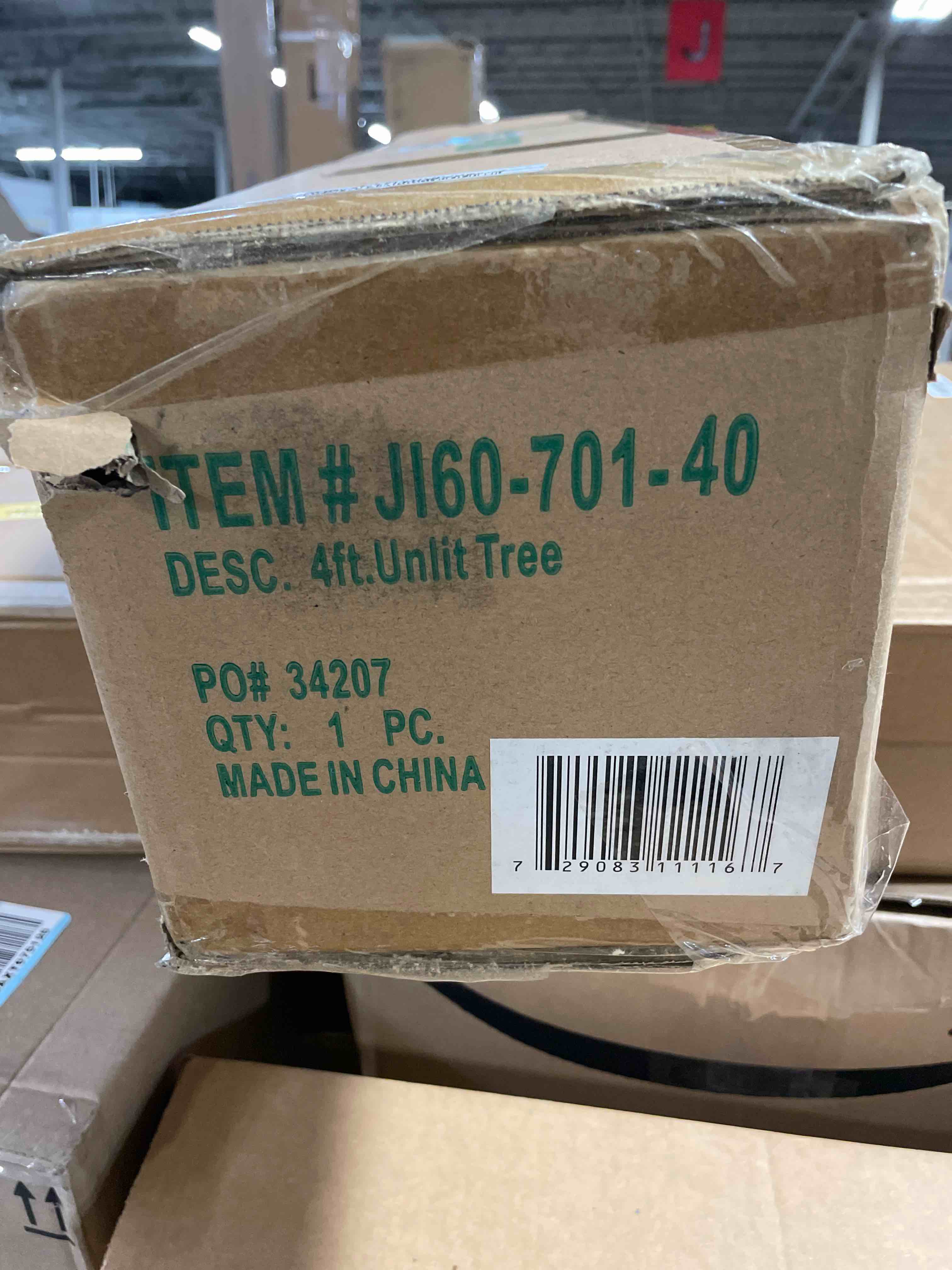 Condition photo showing Good Condition for 4 ft. Black Entrance Tree with String of Orange Lights (Used)