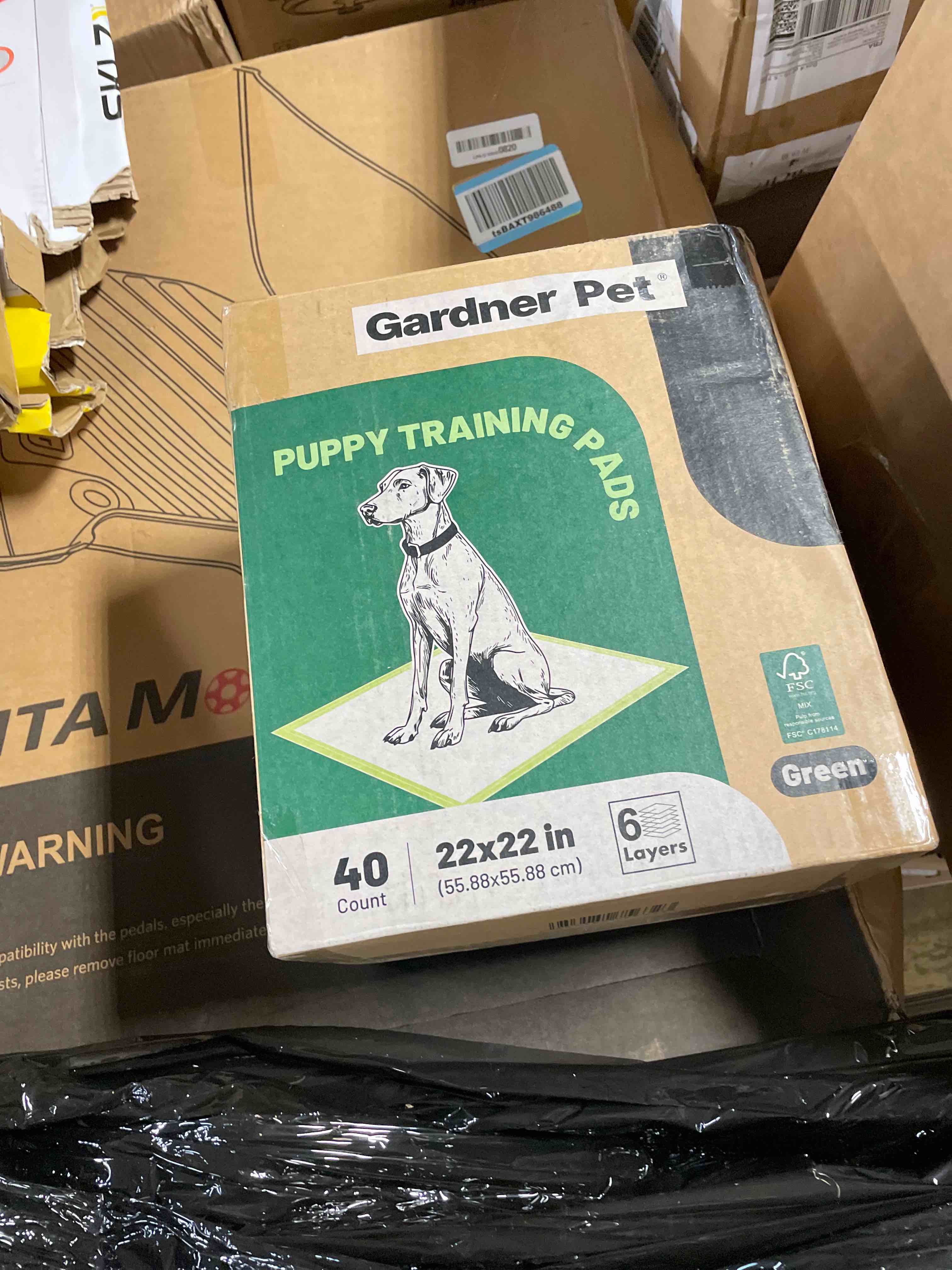 Condition photo showing New/Like New for Gardner Pet Puppy Pee Pads Large 18"x24", 50 Count, Dog Pee Pads with Adhesive Sticky Tape, Max Absorbency, Leak Prevention Disposable Training Bed Pad for Doggie, Cats, Rabbits, Crate/Cage 18" x 24" (50 Ct)