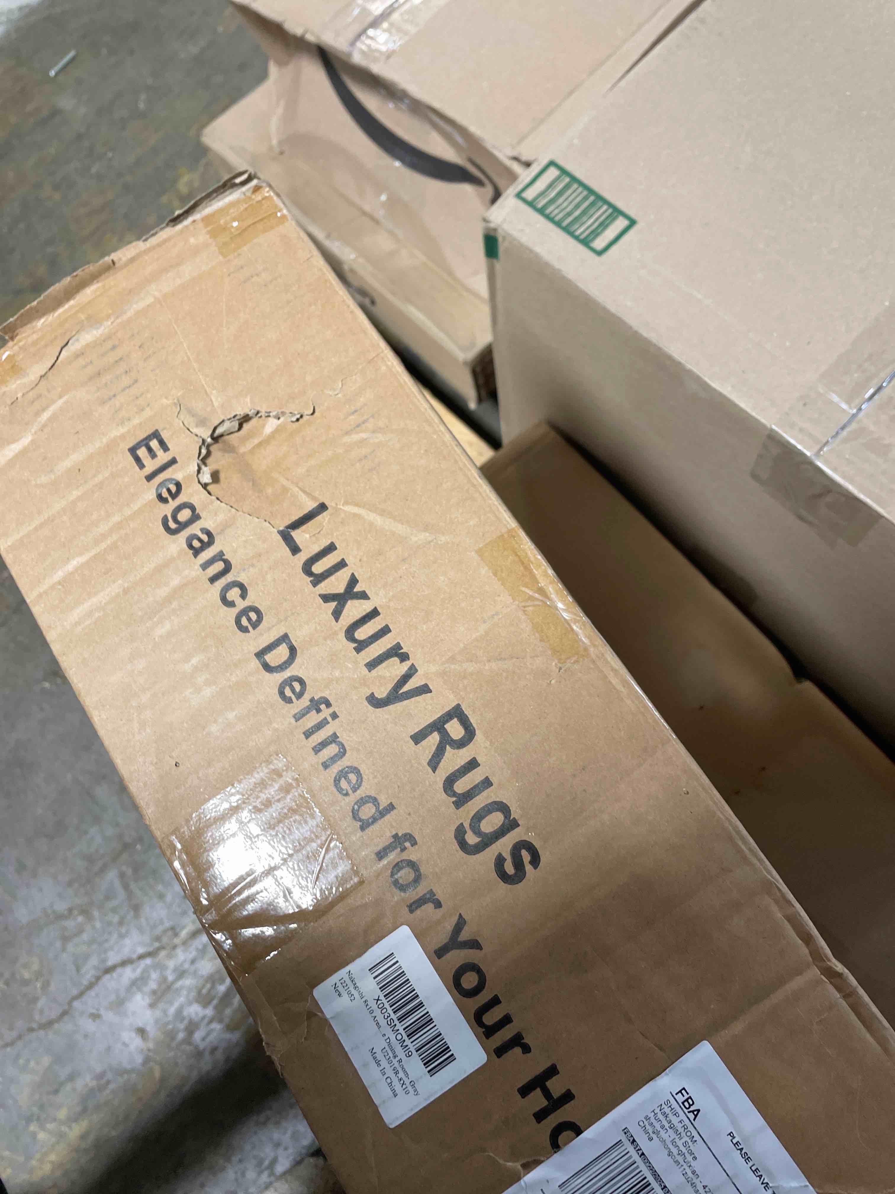 Condition photo showing Good Condition for Nakagishi 8x10 Area Rugs Living Room: Washable Boho Large Neutral Soft Farmhouse Rug Stain Resistant Modern Moroccan Non-Slip Indoor Carpet for Bedroom Nursery Kids Playroom Office Dining Room- Gray Boho Grey 8' x 10' (Rectangular)