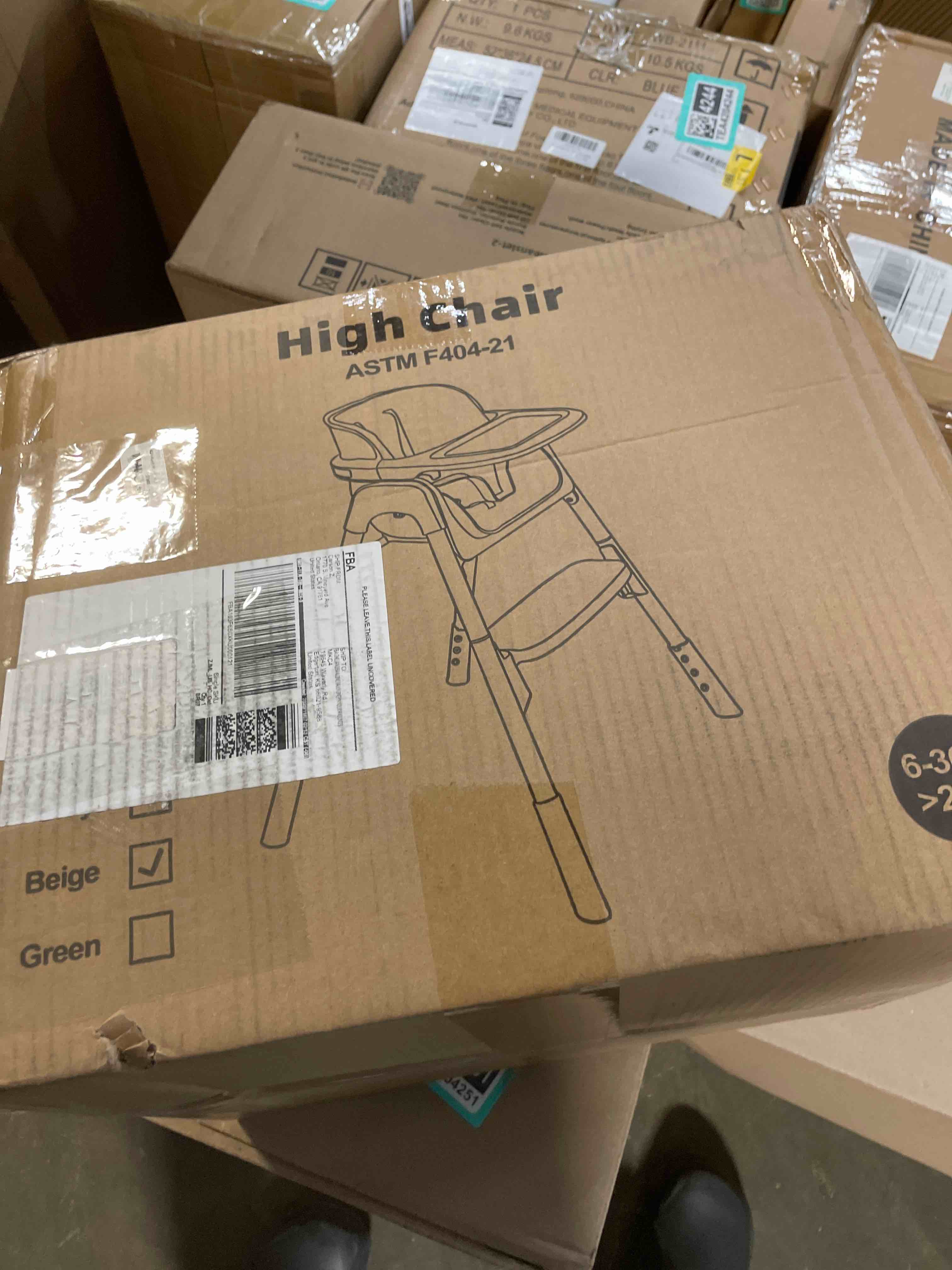 Condition photo showing New/Like New for Mloong High Chair for Babies and Toddlers - Adjustable 4-in-1 Baby High Chairs with Dishwasher Tray, Easy Clean Highchair, Beige