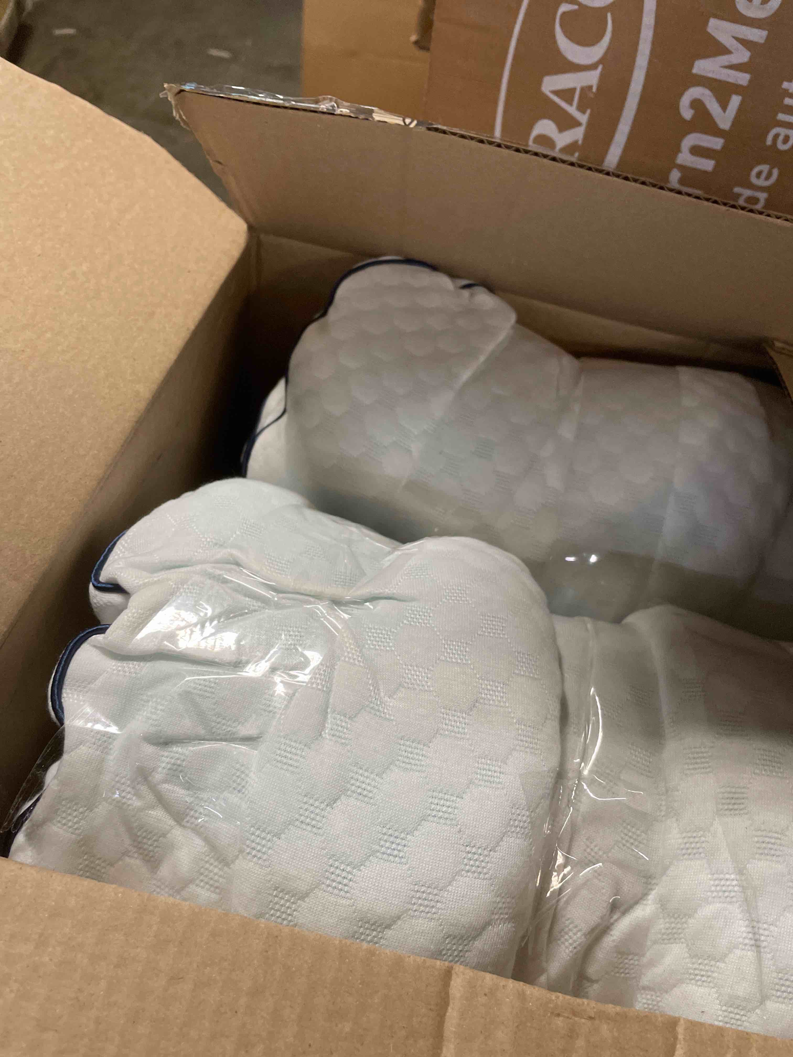 Condition photo showing Good Condition for Cooling Bed Pillows Queen Size Set of 2 for Sleeping, Adjustable Shredded Memory Foam Pillows for Side Back Stomach Sleepers - Luxury Gel Pillows Hotel Pillows with Washable Removable Cover (Used)
