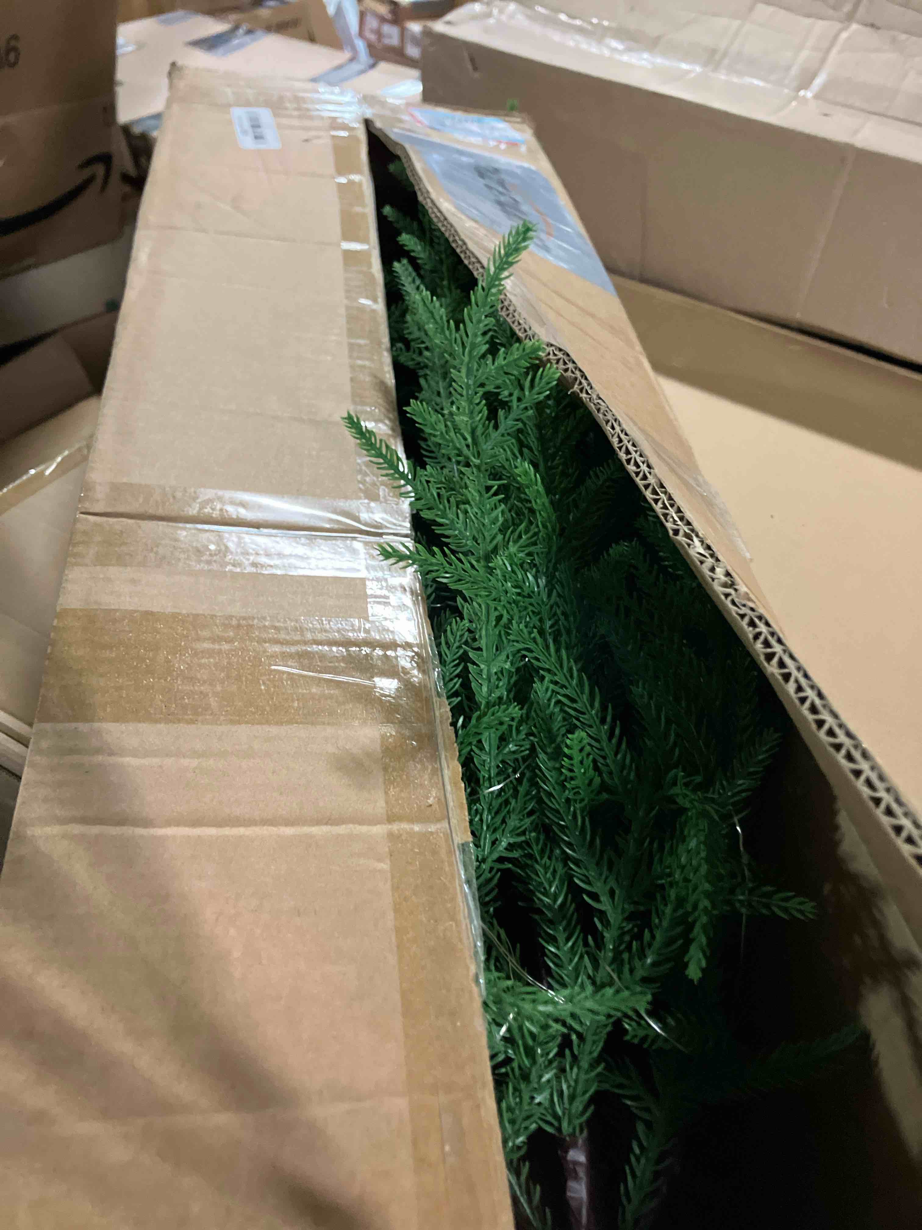 Condition photo showing New/Like New for 4FT Pre-Lit Artificial Norfolk Pine Christmas Tree – Realistic Potted Tree with 100 LED Lights & 8-Function Battery Box, Pre-Assembled Faux Holiday Décor for Indoor Use