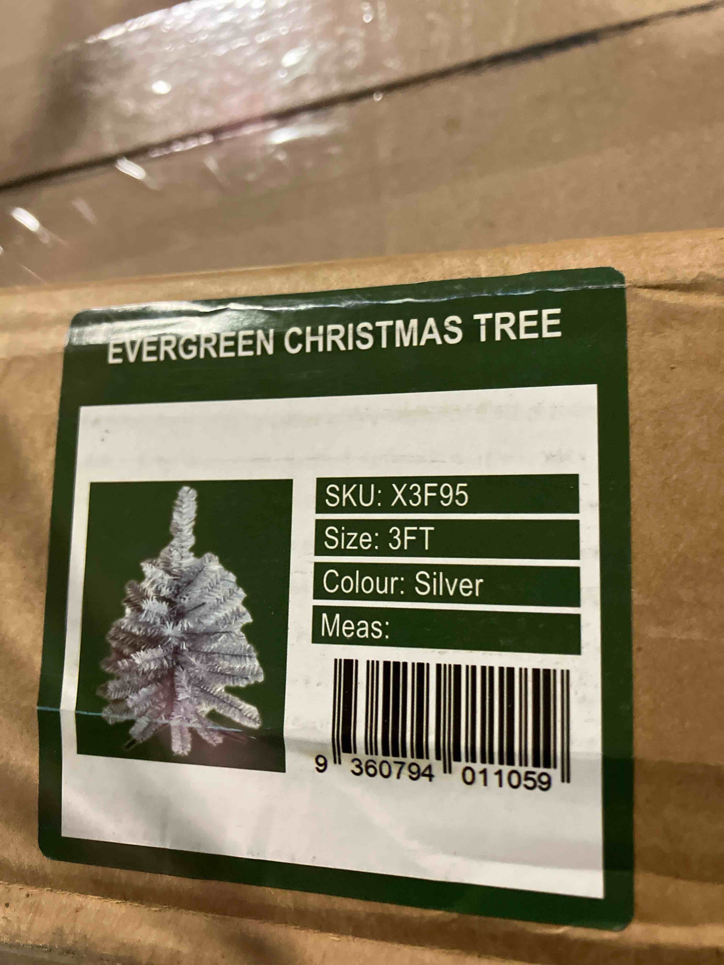 Condition photo showing Good Condition for Silver Small Christmas Tree Mini Artificial Christmas Tree with Lights for Office,Desk,Indoor, Outdoor, Holiday Xmas Party Decoration, Easy Setup (Used)