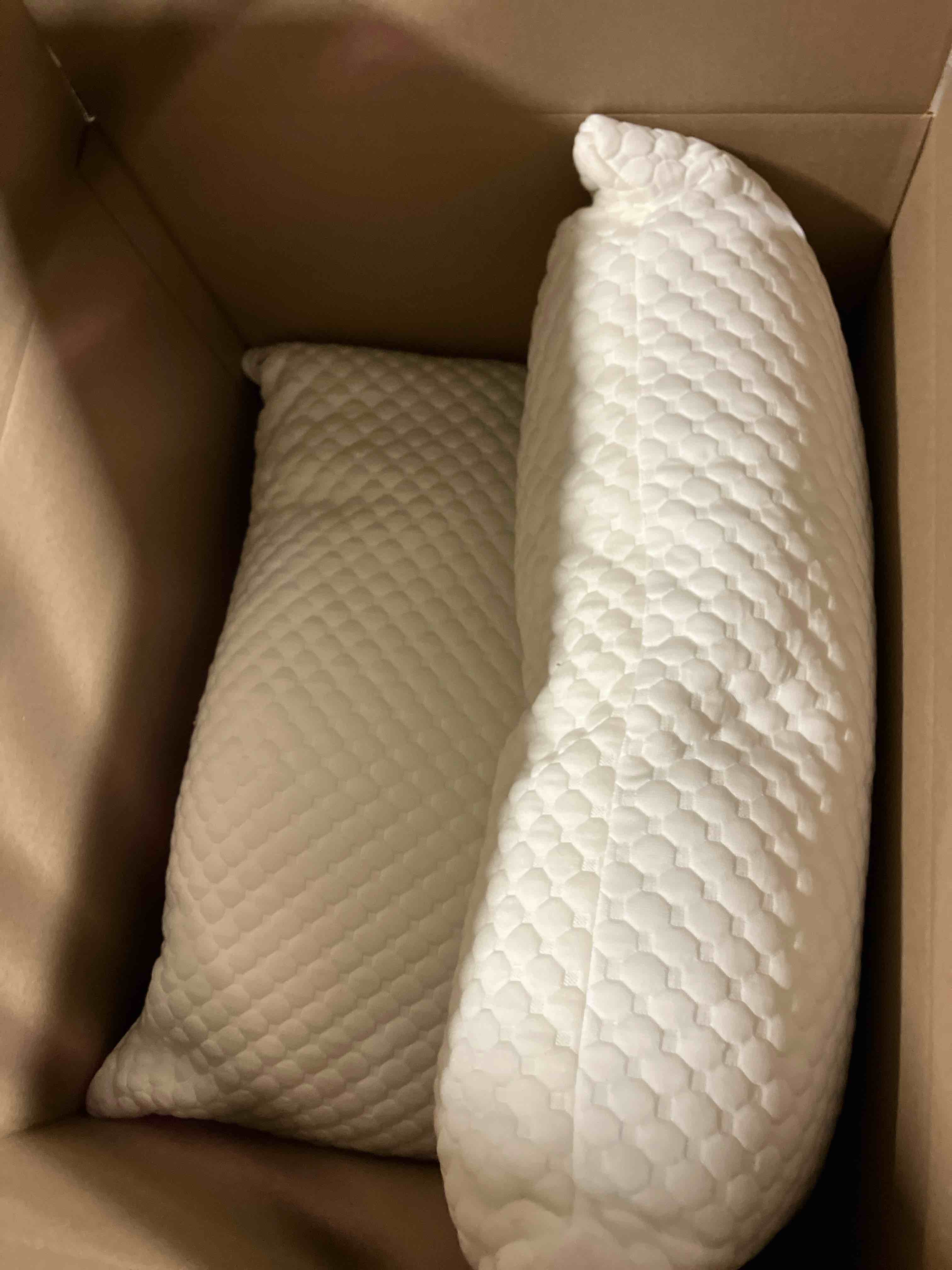 Condition photo showing New/Like New for NTCOCO Shredded Memory Foam Bed Pillows for Sleeping Queen Size Set of 2,with Washable Removable Hypoallergenic Sleep Pillow for Back and Side Sleeper