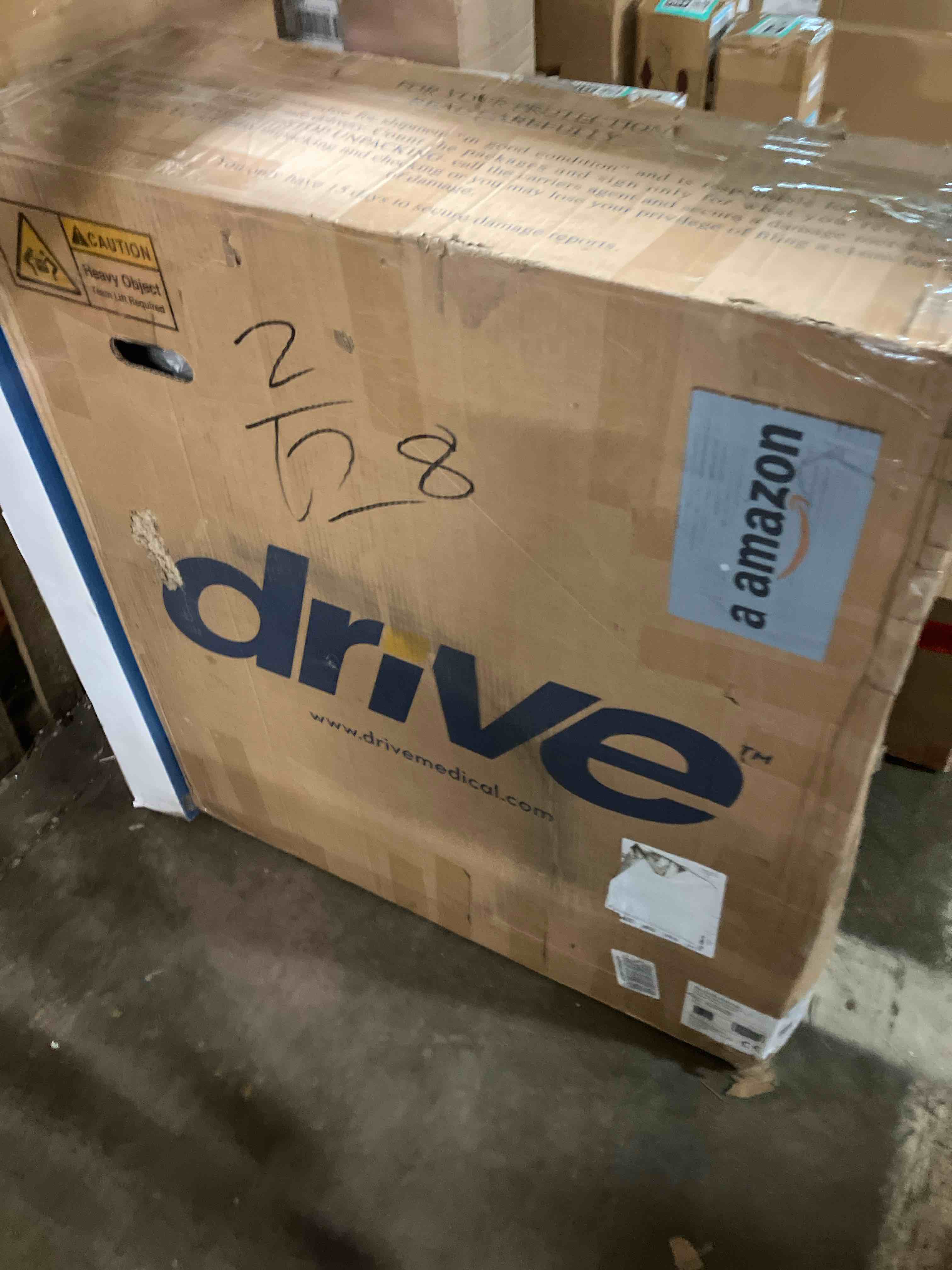 Condition photo showing Good Condition for Drive Medical Blue Streak Lightweight Wheelchair with Swing-Away Footrests and Flip-Back Arms, Portable Folding Wheelchair for Adults and Seniors, 18 Inch Seat