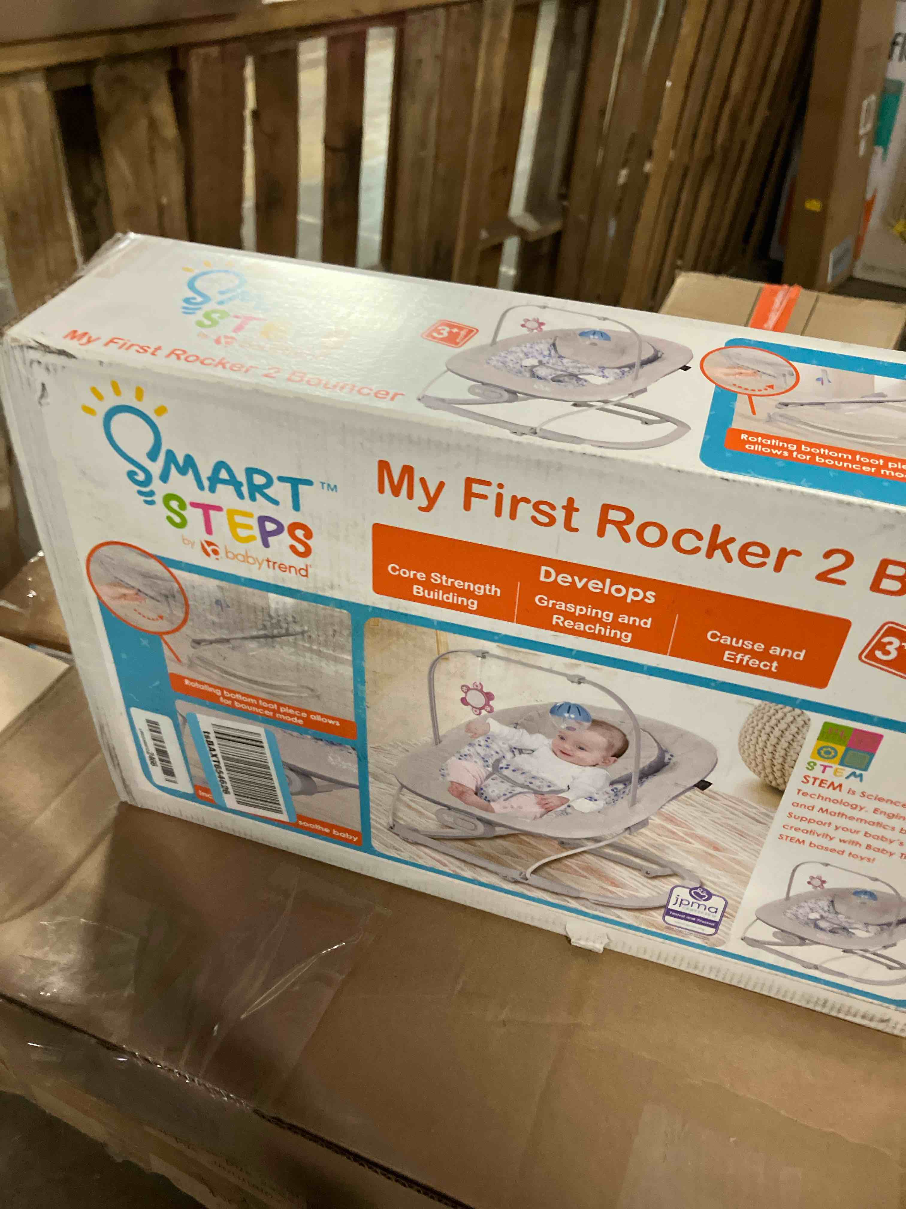 Condition photo showing New/Like New for Smart Steps My First Rocker 2 Bouncer - Daisy Pink