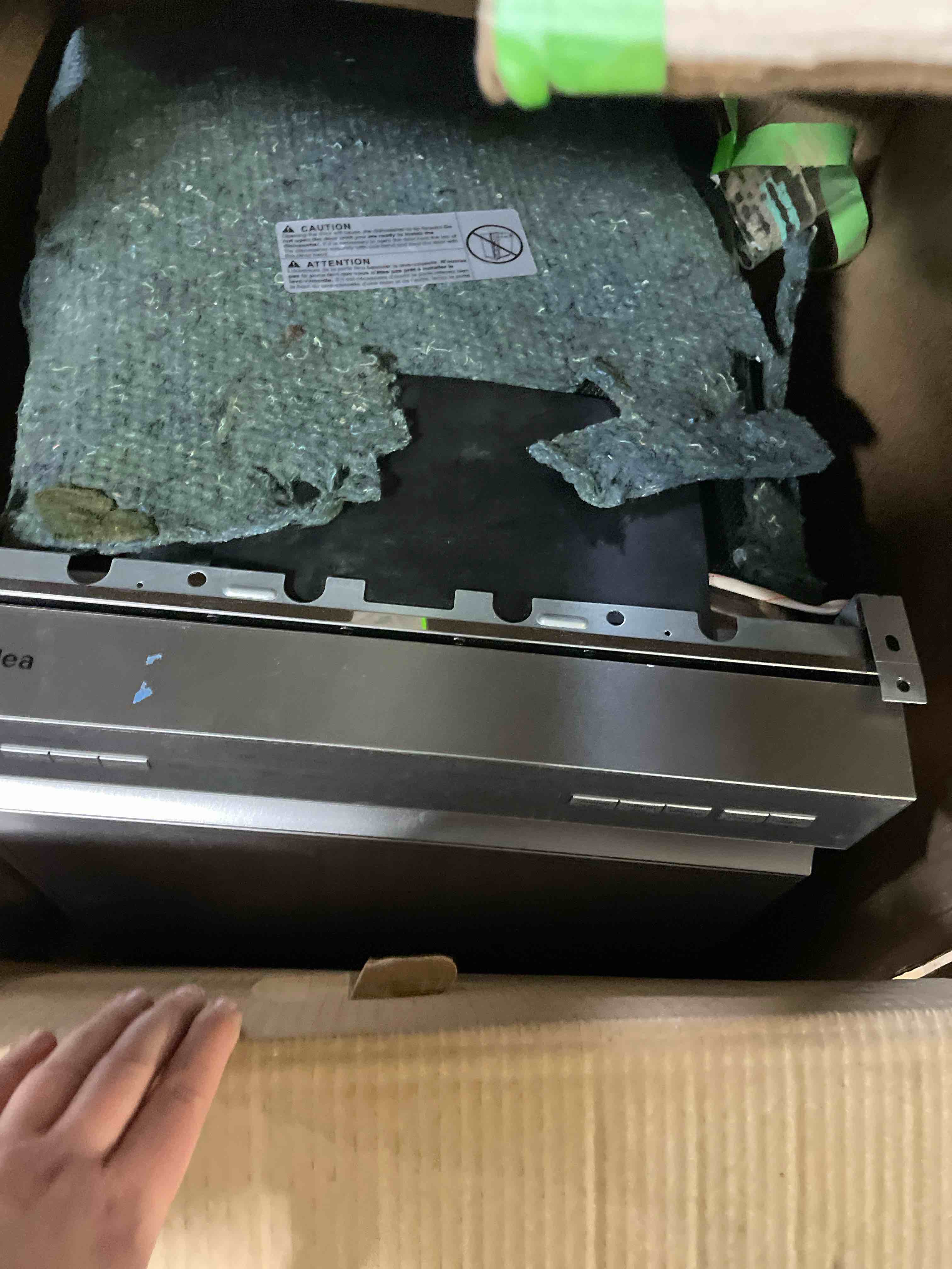 Condition photo showing As Is for Midea Front Control Dishwasher with 8 Place Settings Dishwasher that has 6 programs + 3 functions, Gently used 