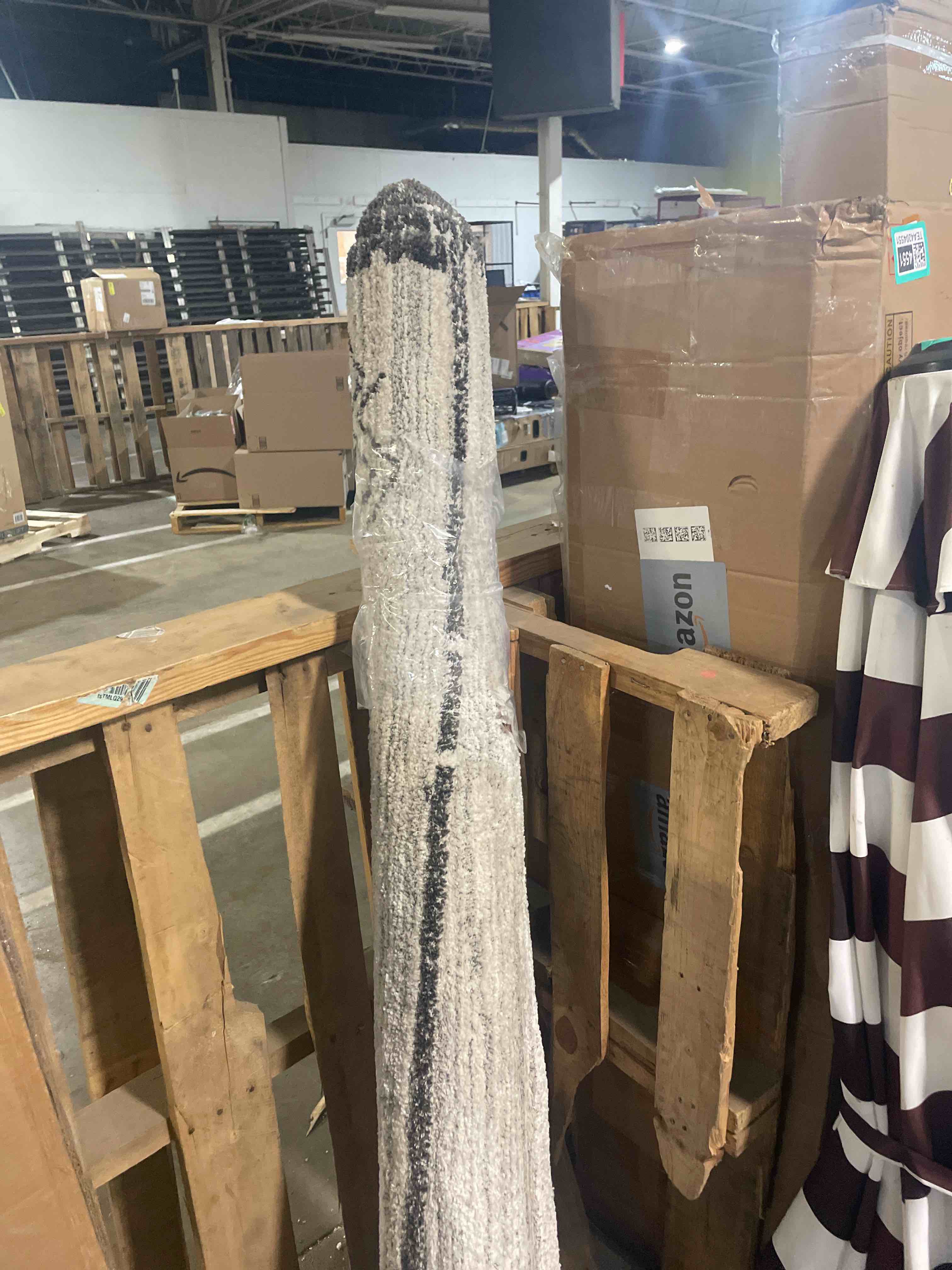 Condition photo showing New/Like New for 6'x9', Brown/Beige Area Rugs - Washable Area Rug 6 x9 for Living Room, Non-Slip Backing Area Rugs 6x9, Soft Stain Resistant Rug, Geometric Rug with Low Pile