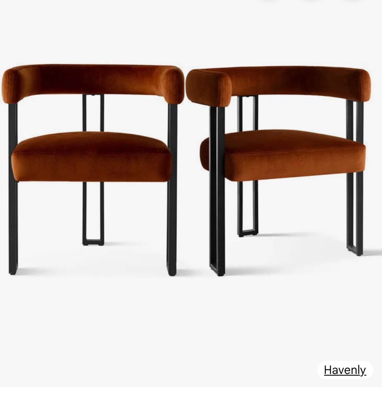 Dulcine Velvet Upholstered Armchair (Set of 2)