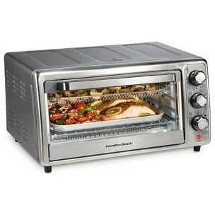 Hamilton Beach - Sure-Crisp 4-Slice Air Fryer Toaster Oven - STAINLESS STEEL