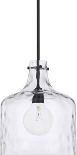 homeplace lighting 325717mb crawford urban/industrial clear water glass jar pendant light,